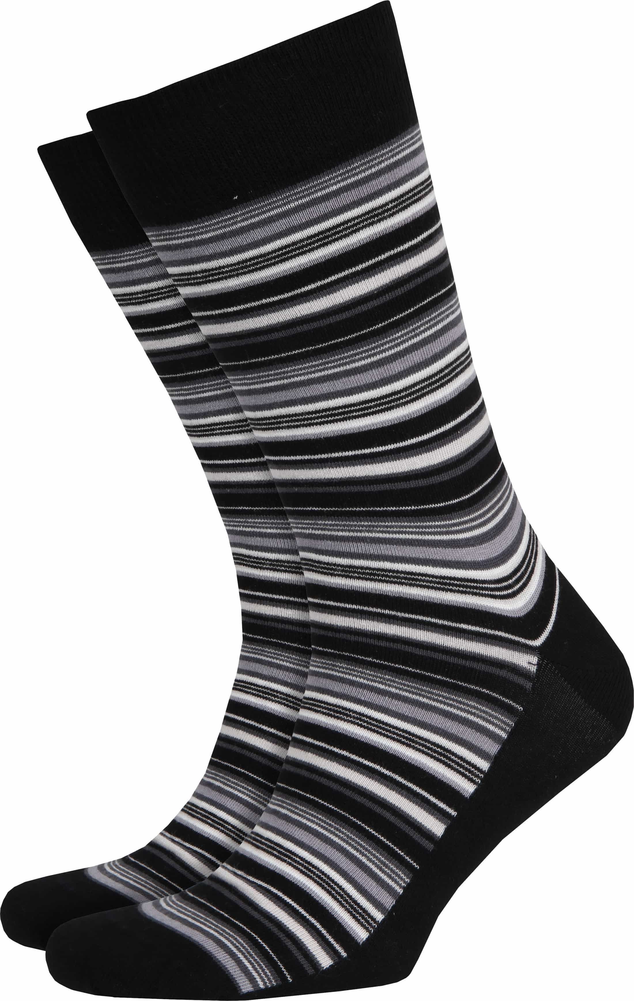 Suitable Sokken Grijs Streep Fun Socks Black Stripe kopen | Suitable