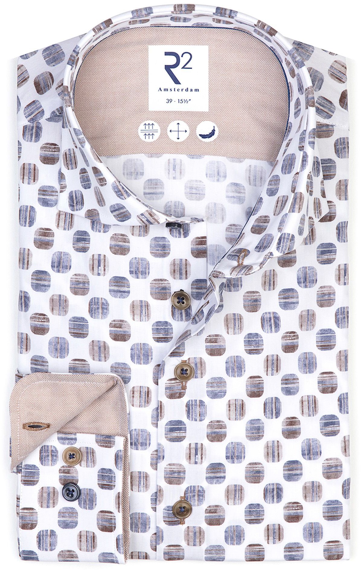 R2 Chemise Bleu Impression 122.WSP.016-045 commander en ligne | Suitable