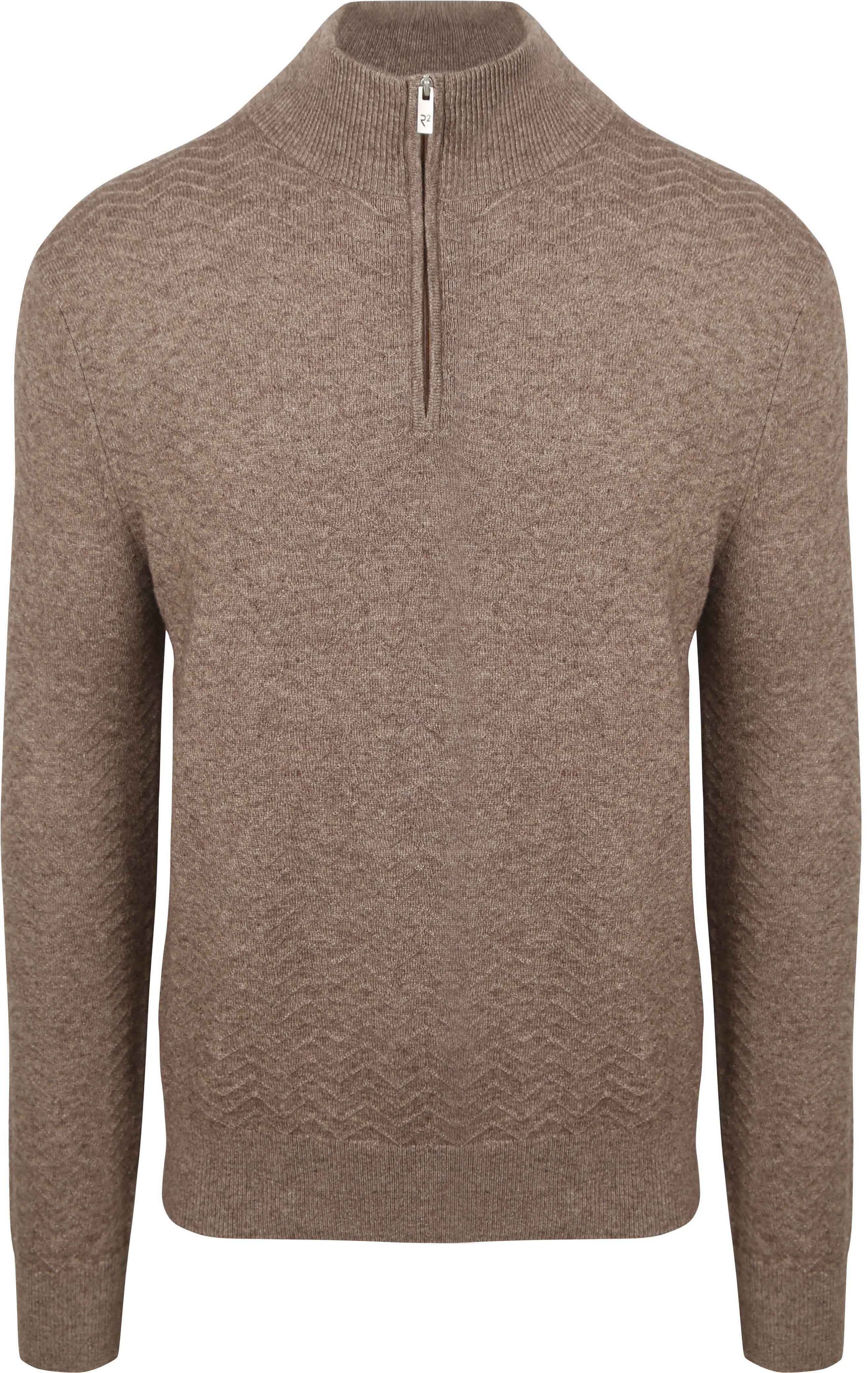 R2 Pullover Halfzip Weave Structure Taupe order online | Suitable