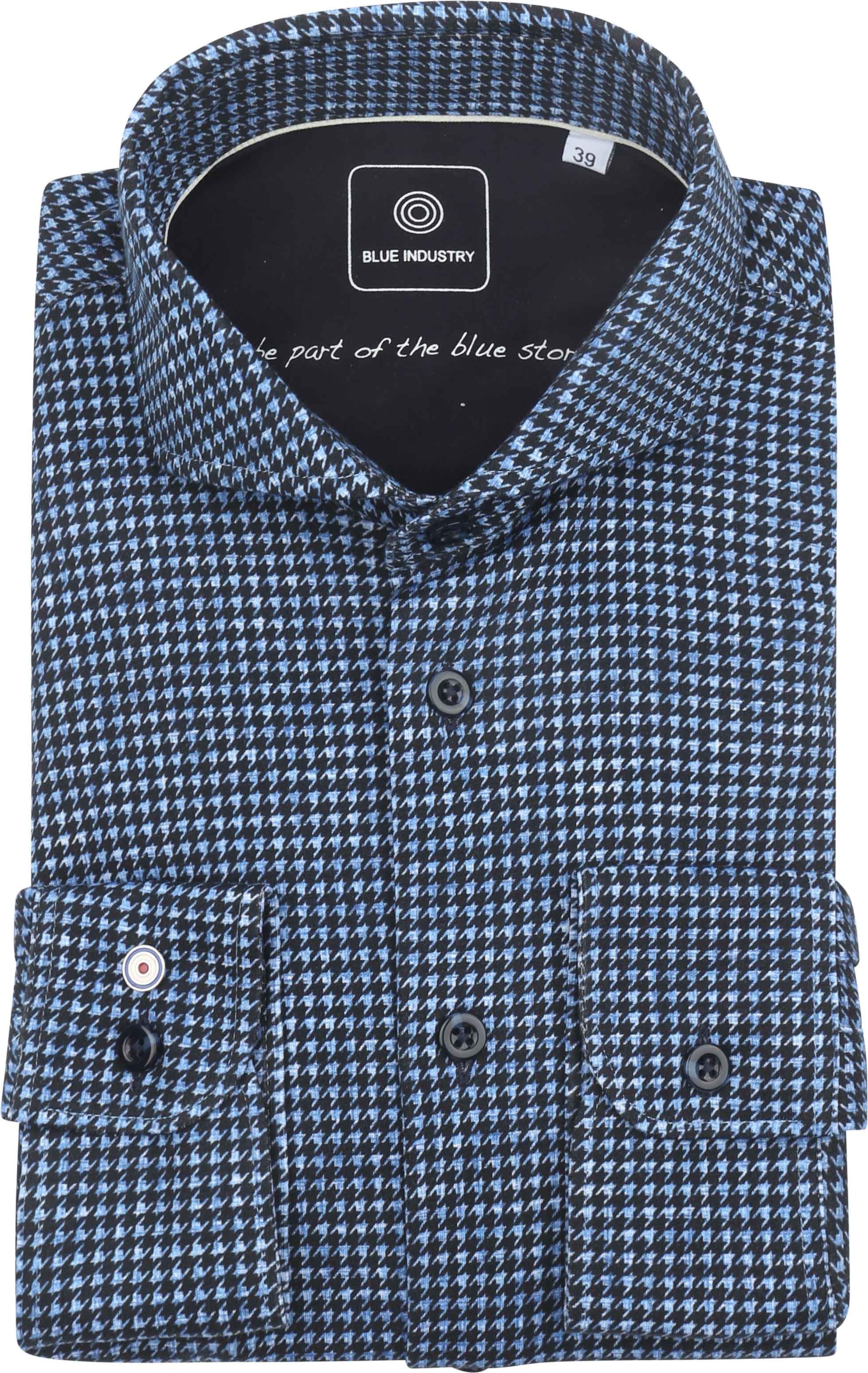 Blue Industry Shirt Print Blue order online | 4223.42-Kobalt | Suitable Norway