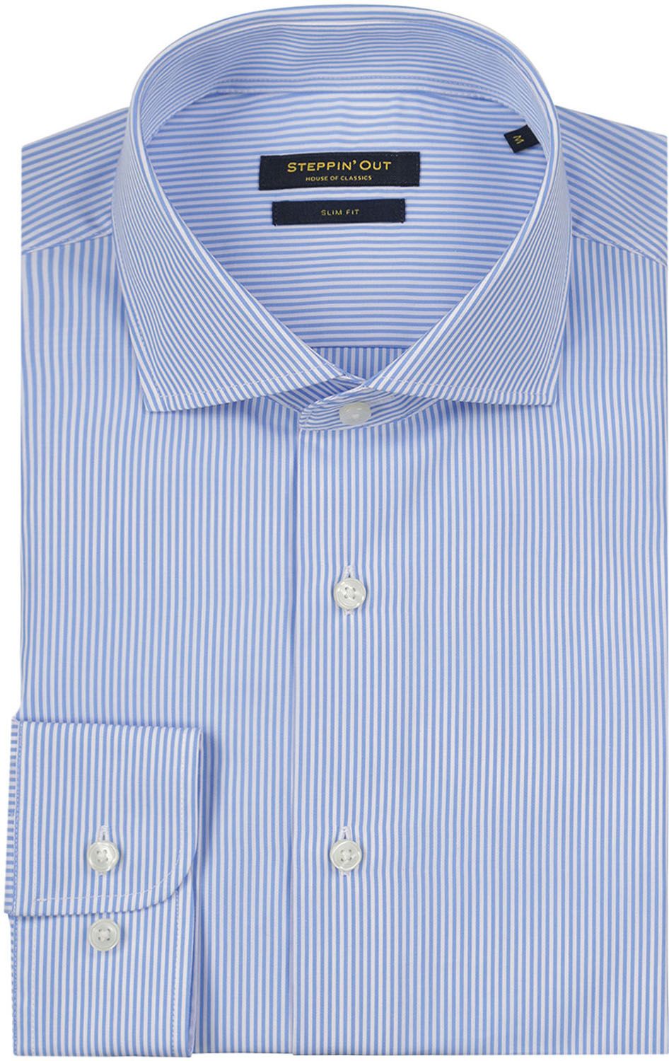 Steppin' Out Shirt Slim-Fit Stripe Light Blue SM6004.0002-2001 order online | Suitable