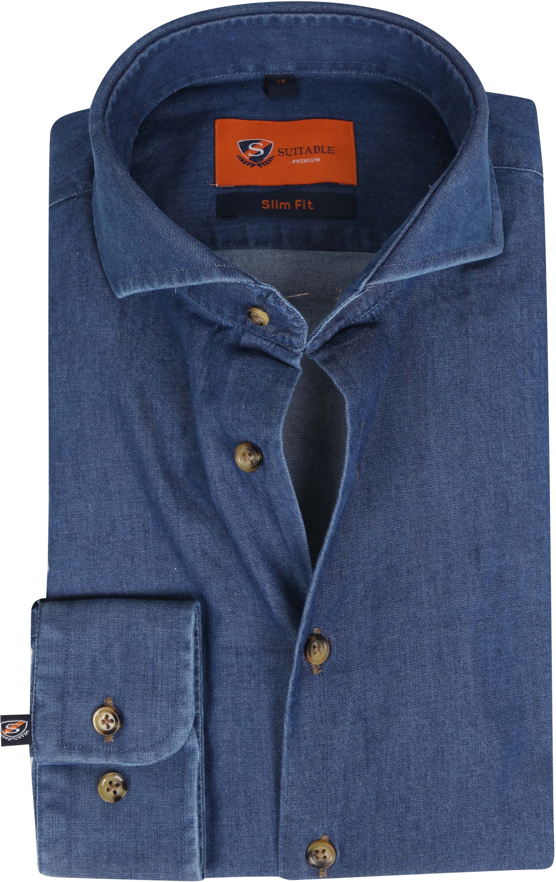 Suitable Chemise Denim 156-7 Bleu foncé taille 39