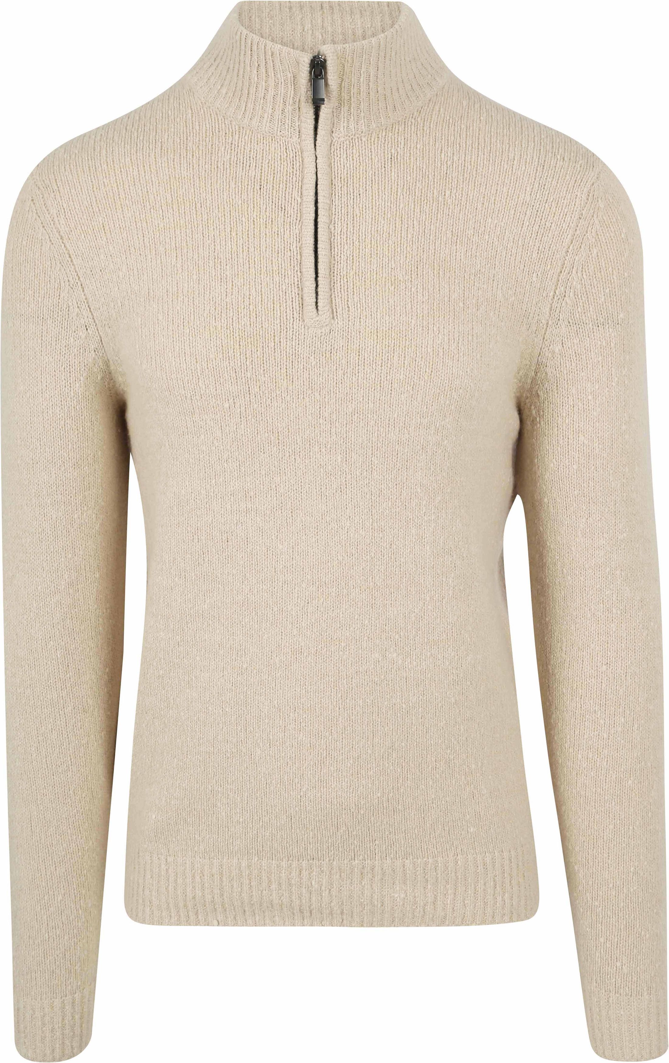 Suitable Half Zip Pullover Boiled Wool Ecru PU-BOIWO-HZ-24 FCD28126 Off White order online | Suitable