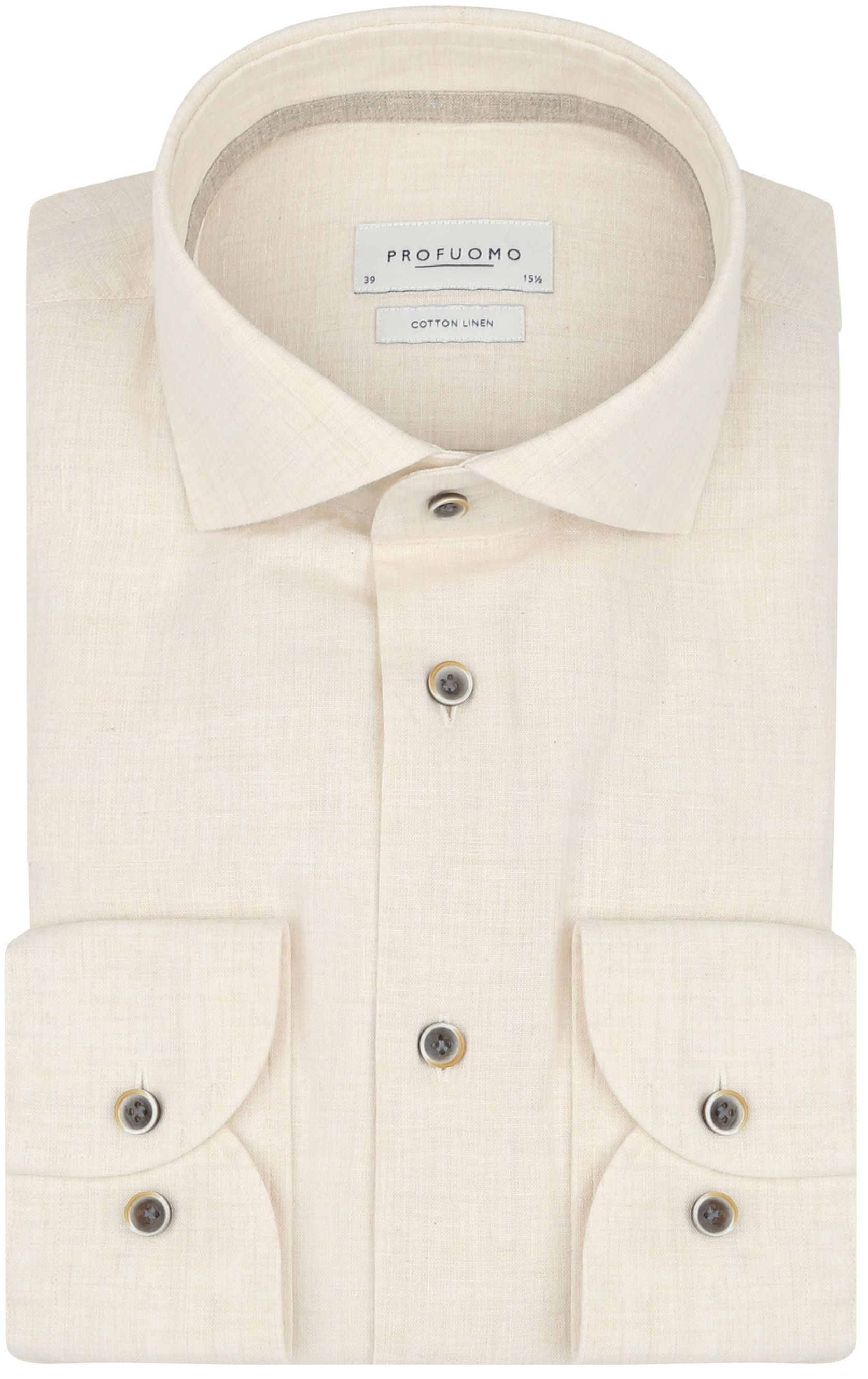 Profuomo Hemd Leinen Blend Ecru PPWH10012B-E kaufen | Suitable