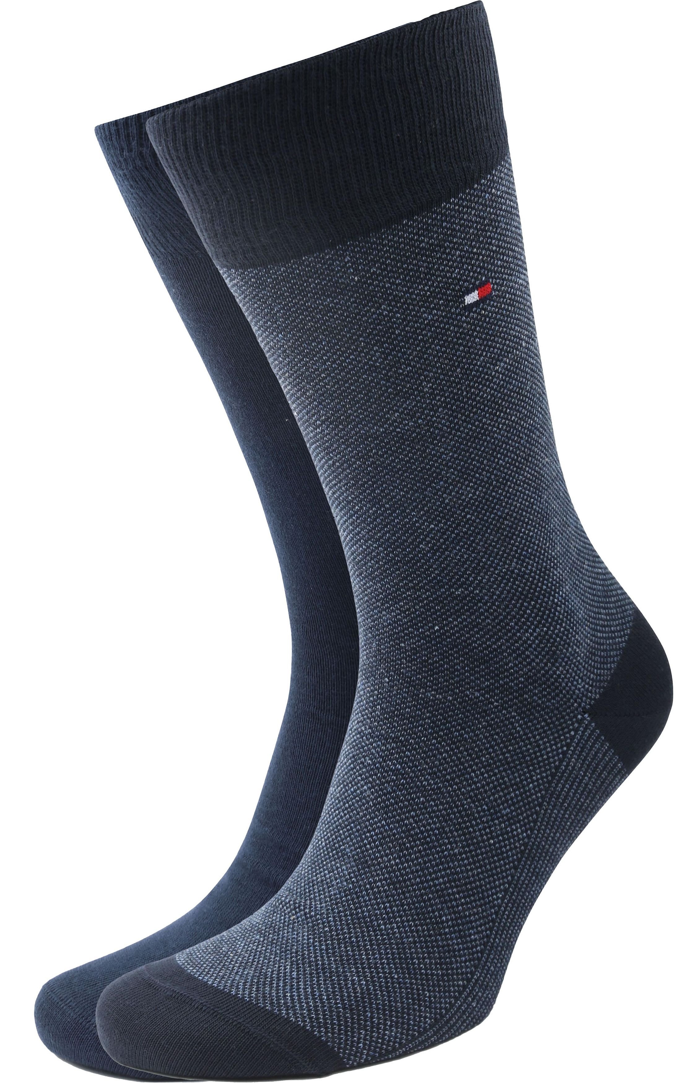 Tommy Hilfiger 2-Pack Sokken Birdseye Blauw 004 701226104-004 kopen | Suitable