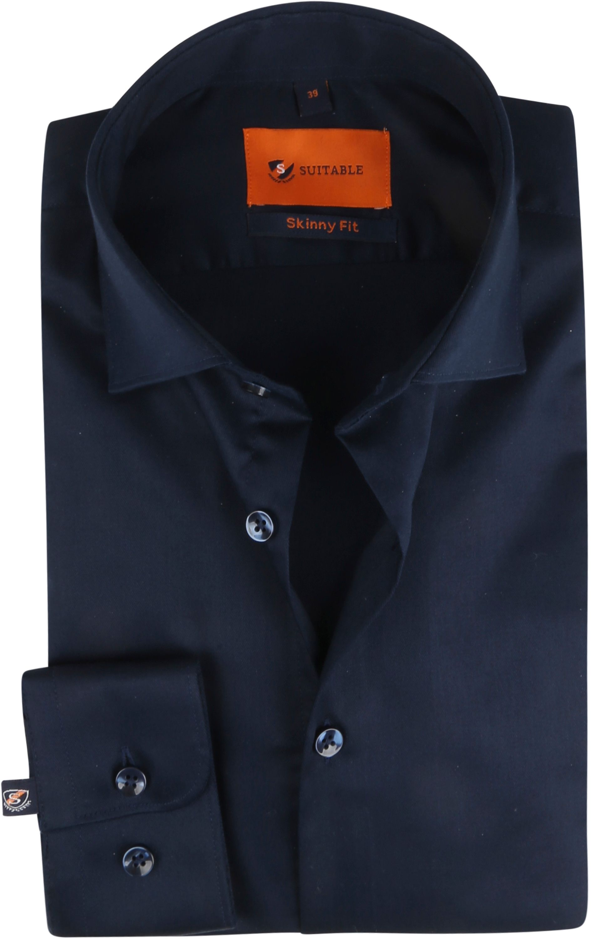 Suitable Chemise Coupe Skinny Bleu Marine 241-1 Bleu foncé taille 37