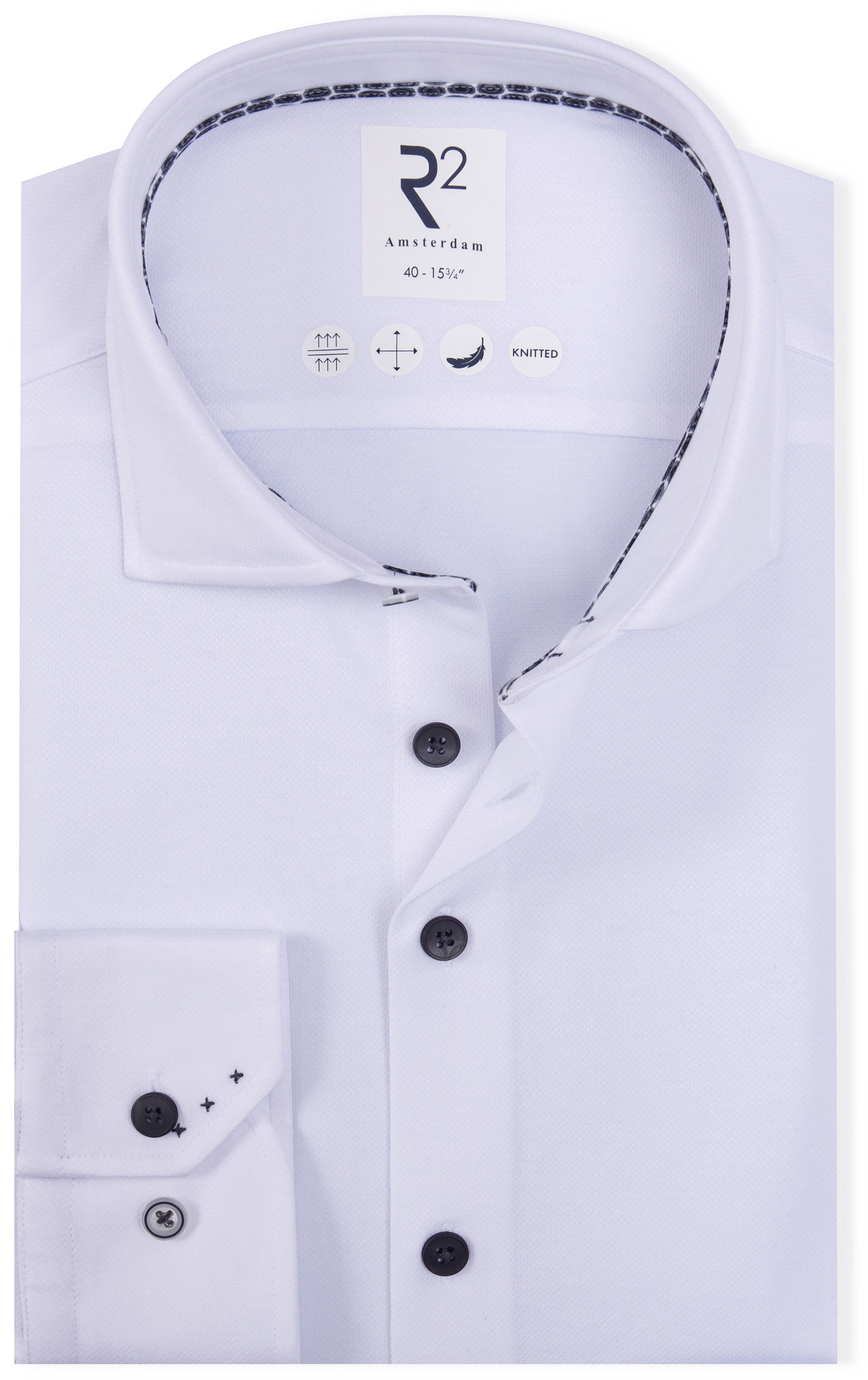 R2 Shirt Dobby Knitted White 130.WSP.031-004 order online | Suitable