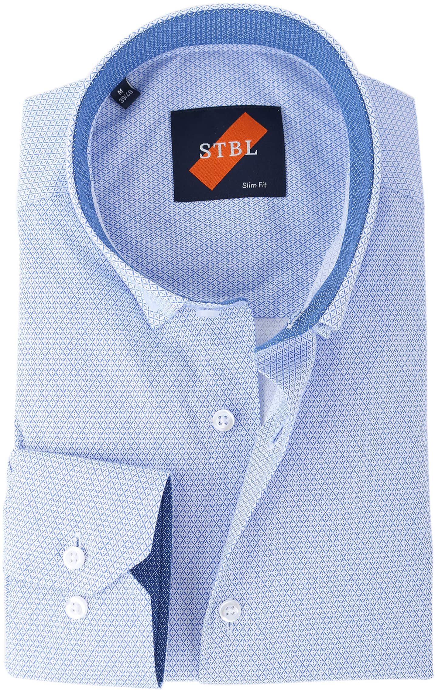 Shirt Suitable S2-1 White Print Blue size XXL