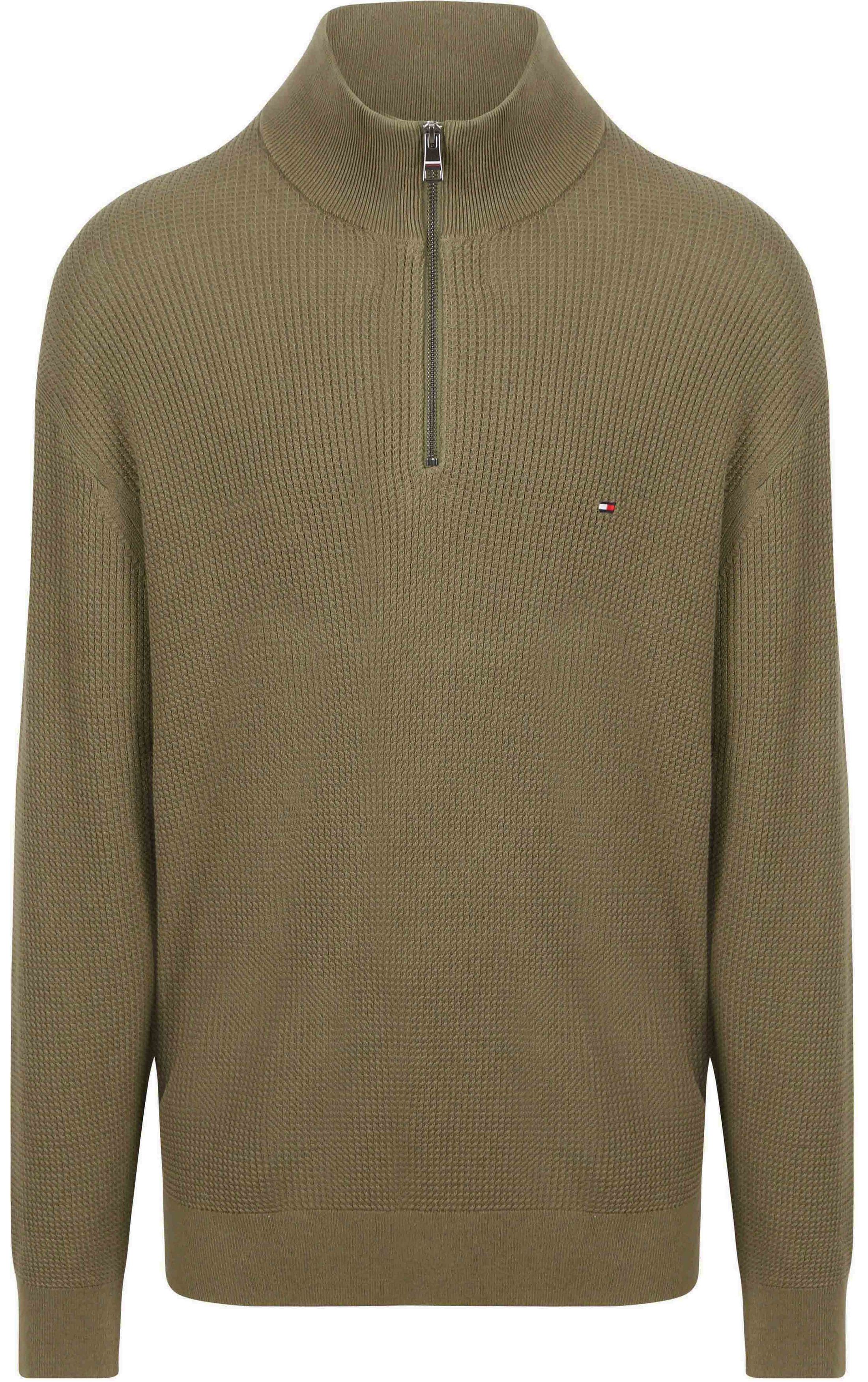 Tommy Hilfiger Big&Tall Half Zip Cable Pullover Olive Green order online | MW0MW37975-MSH | Suitable Spain