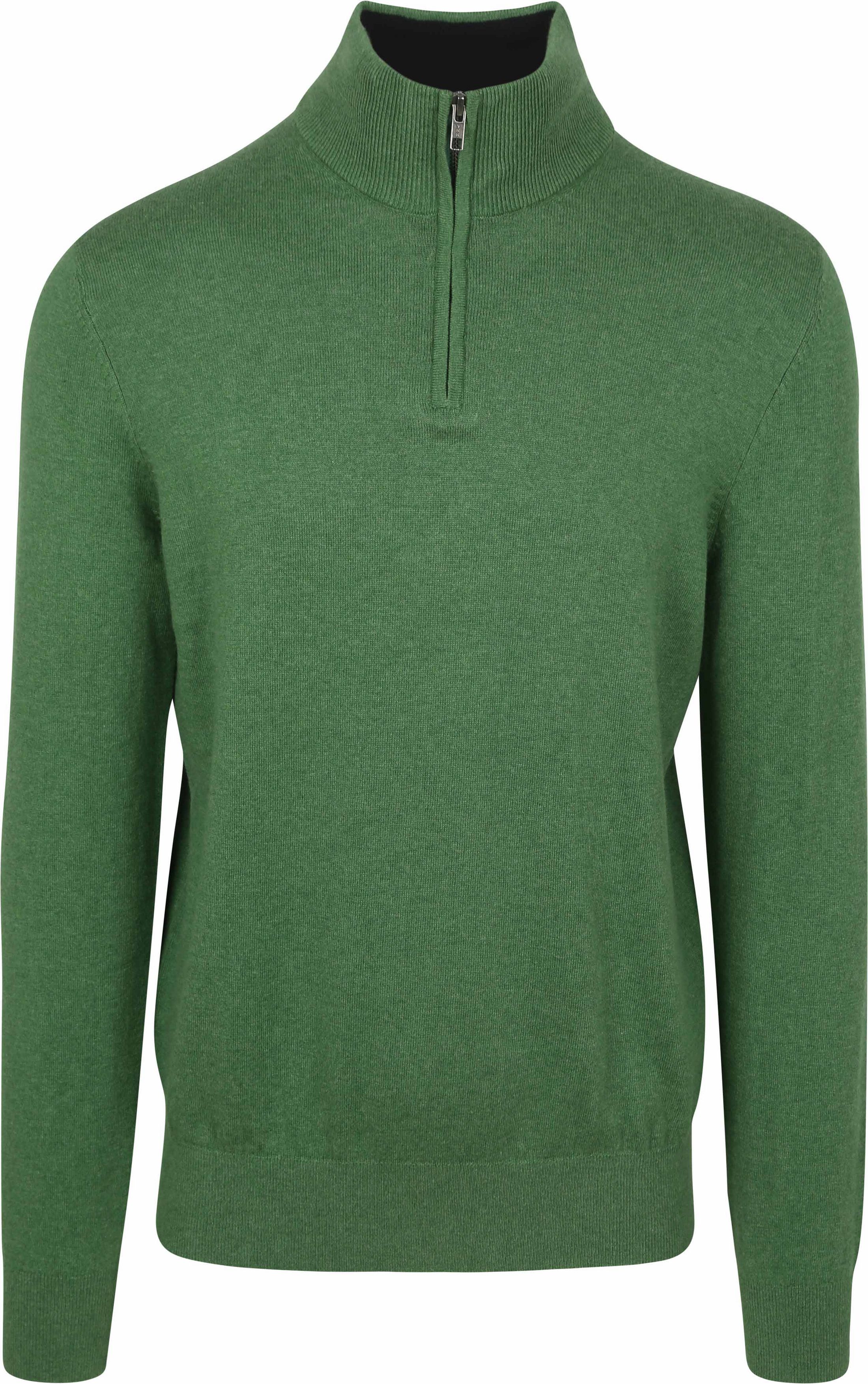 Steppin' Out Half-Zip Pullover Cotton Cashmere Green PU-HZ-COCASH-STEPP-WOODLANDGREEN order online | Suitable