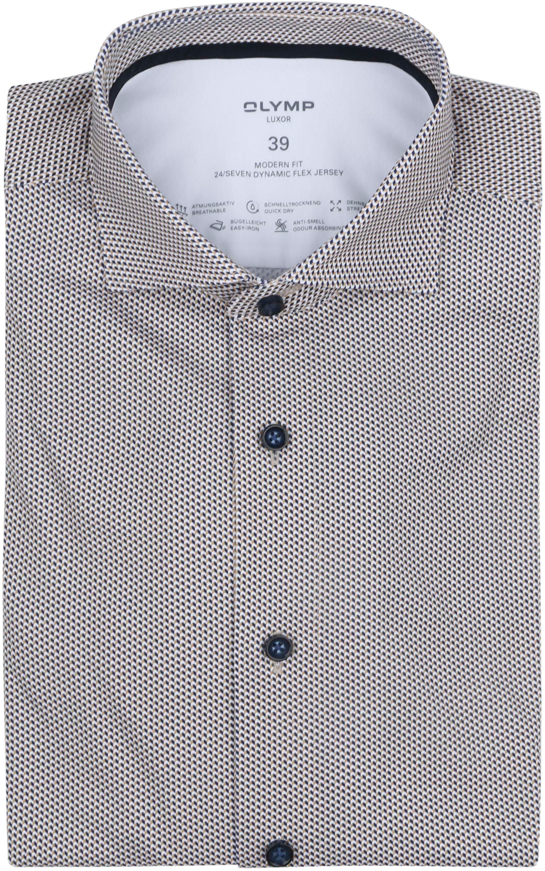 Olymp Luxor Shirt Design Beige order online | 121834-22 | Suitable Lithuania
