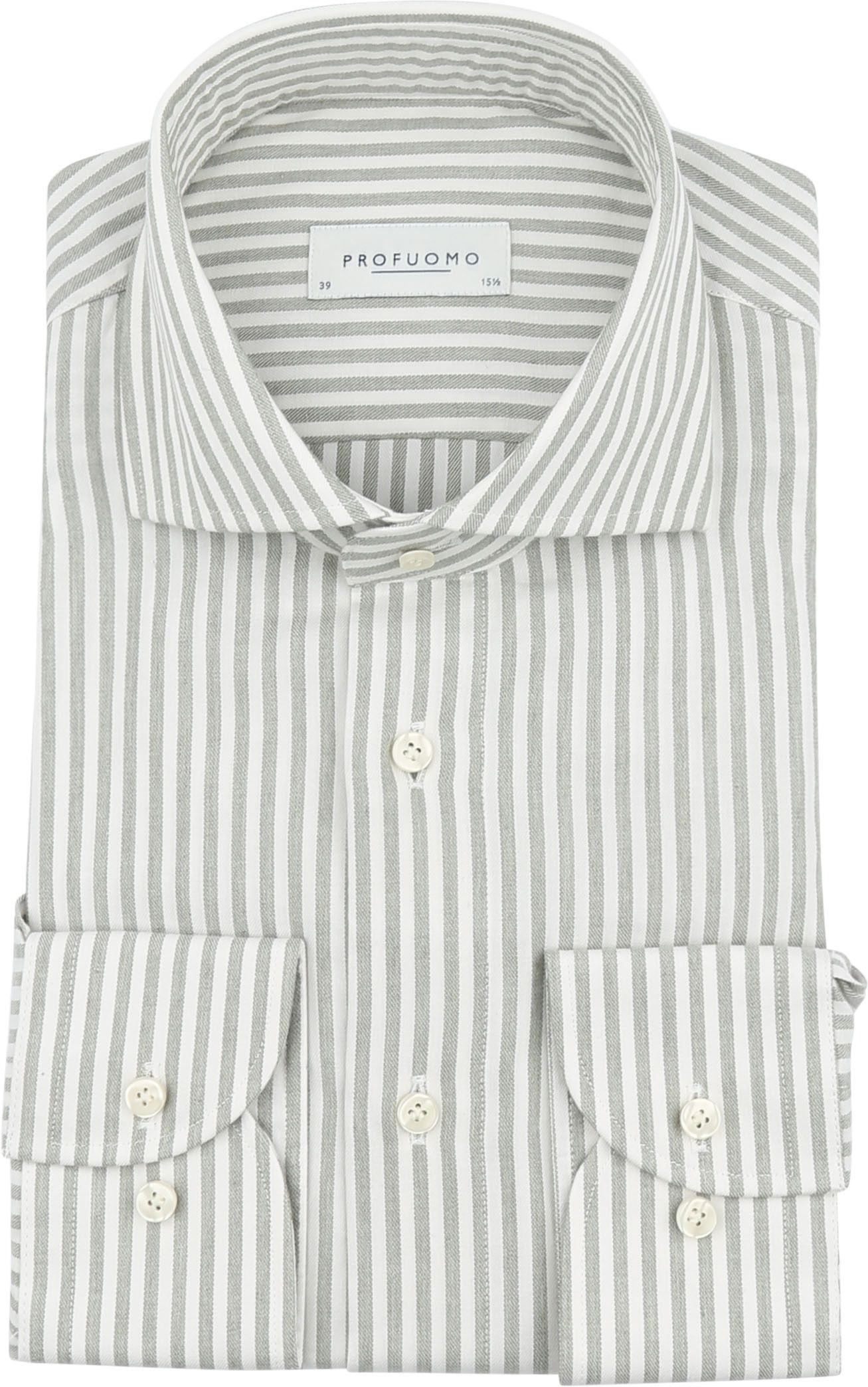 Profuomo Shirt Stripe Cutaway Green PPVH30042C-Z2 order online | Suitable