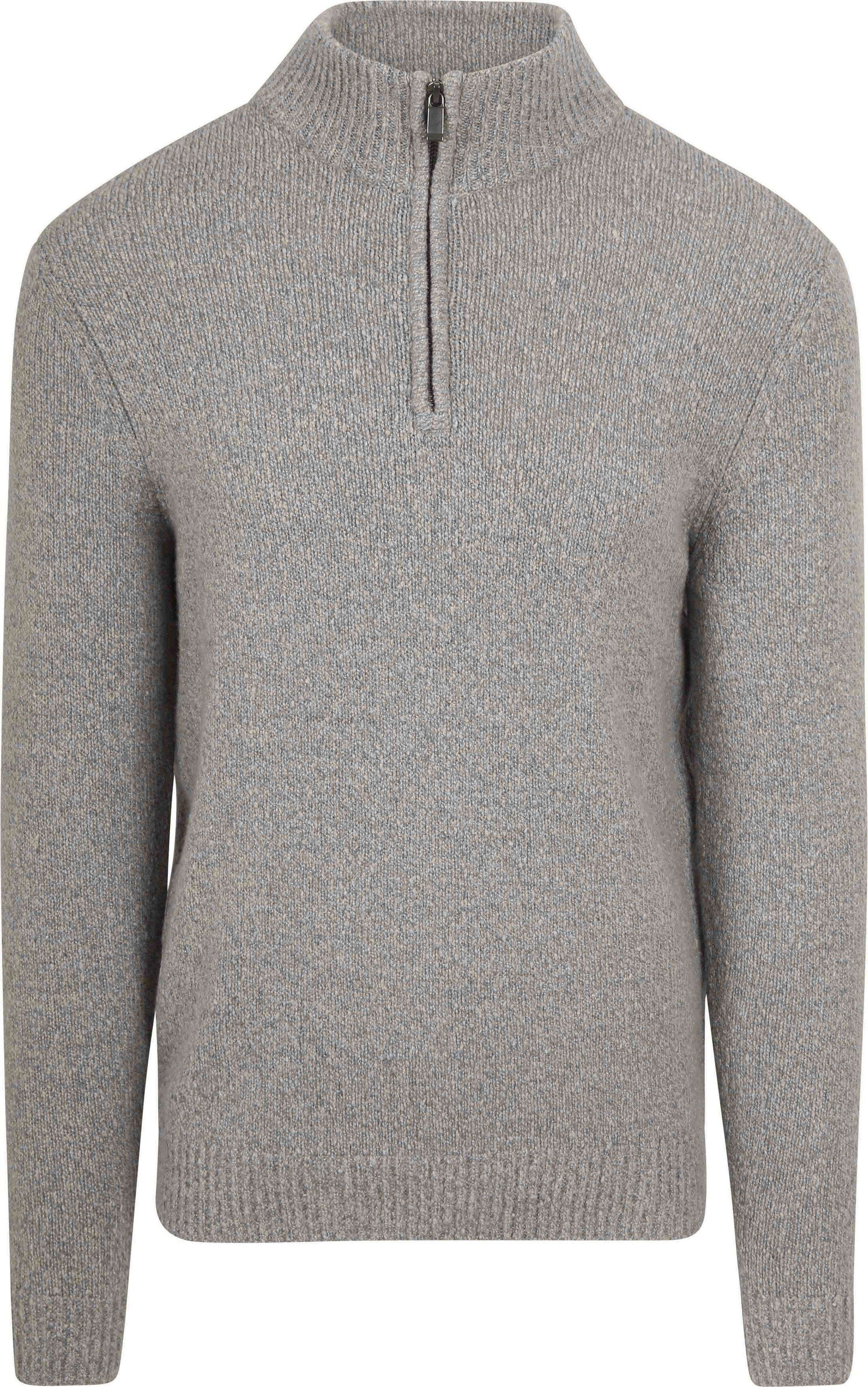 Suitable Half Zip Pullover Boiled Wool Grijs PU-BOIWO-HZ-24 FCD38183 Grey kopen | Suitable