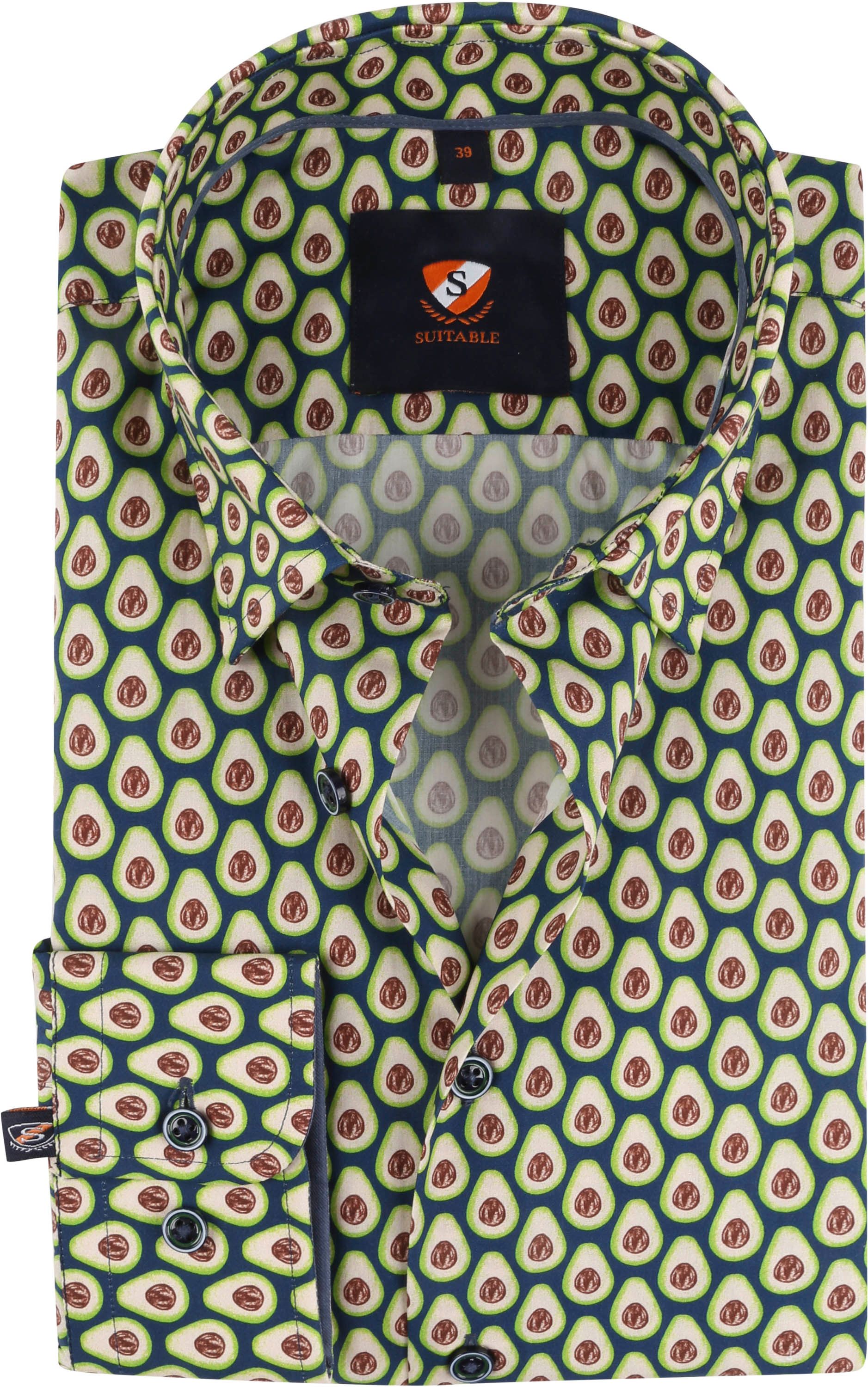 Suitable Chemise Avocat Vert Vert foncé taille 39