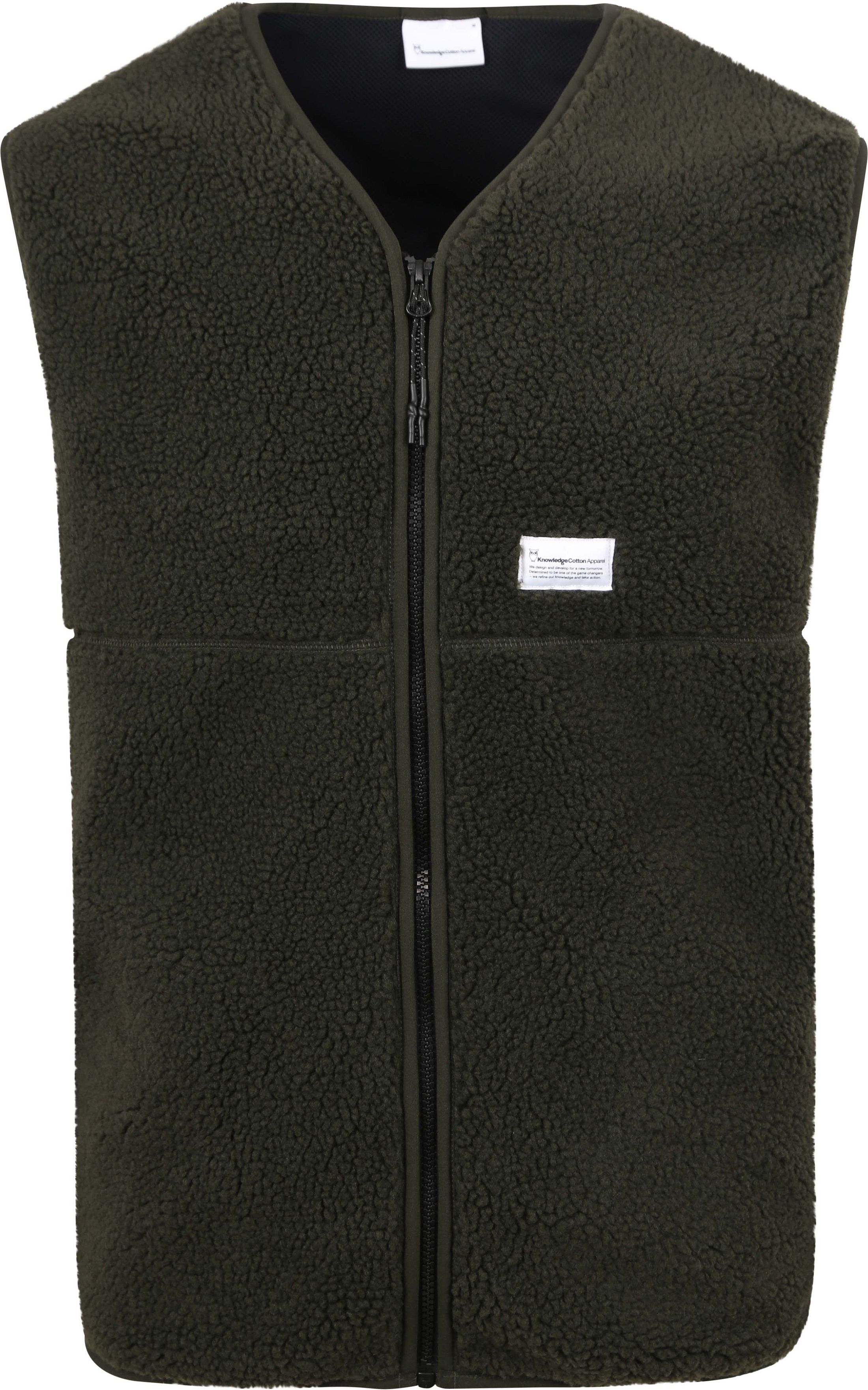 KnowledgeCotton Apparel Strickjacke Teddy Fleece Dunkelgrün 1280009-1090 Forrest Night kaufen | Suitable