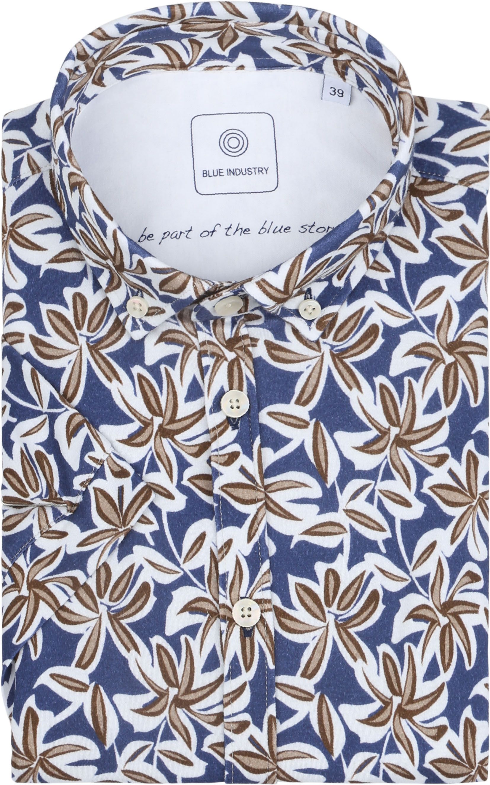 Blue Industry Short Sleeve Shirt Print Dark Blue 4132.41-KOBALT order online | Suitable