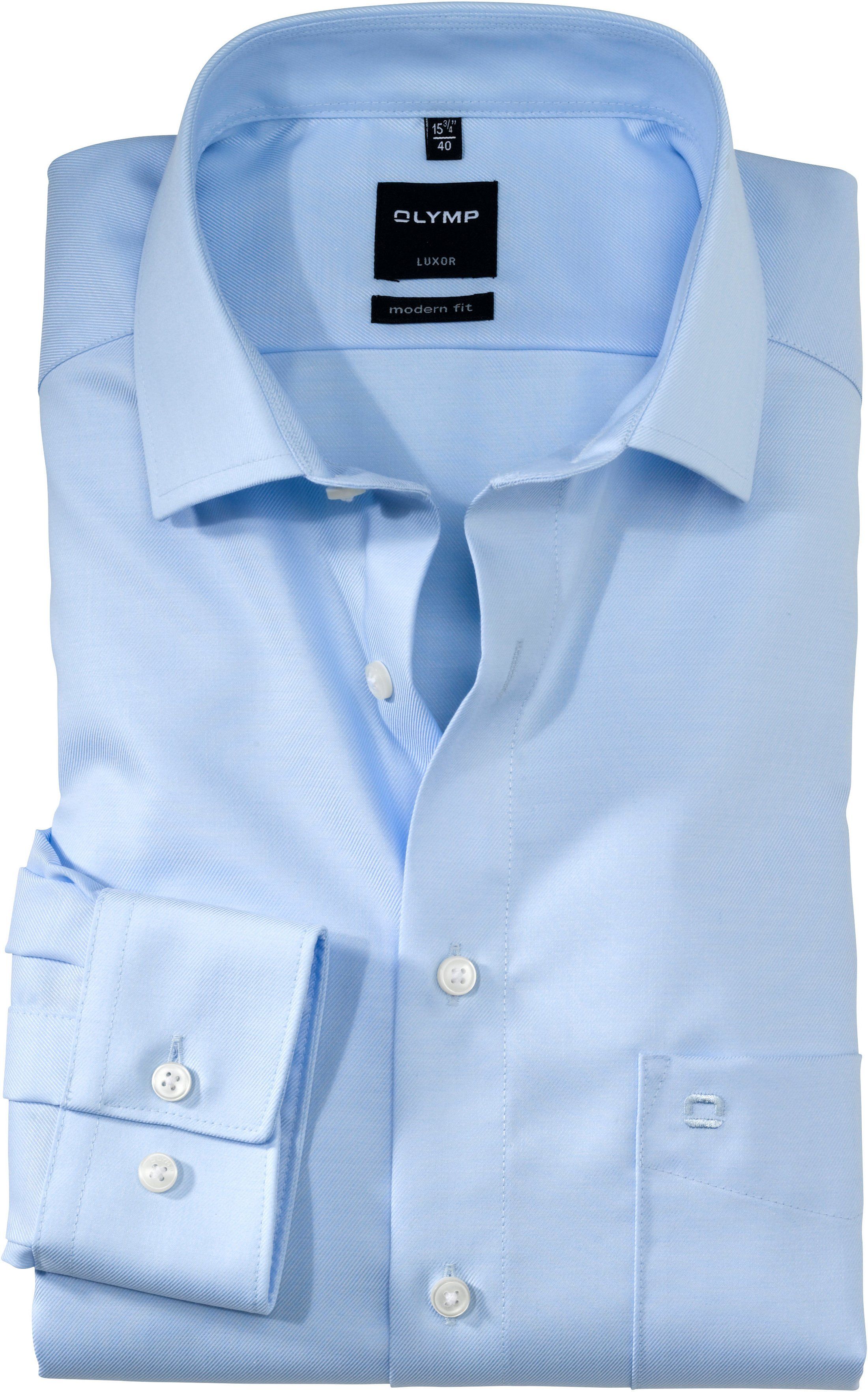 OLYMP Cotton Shirt Luxor Blue size 14.5