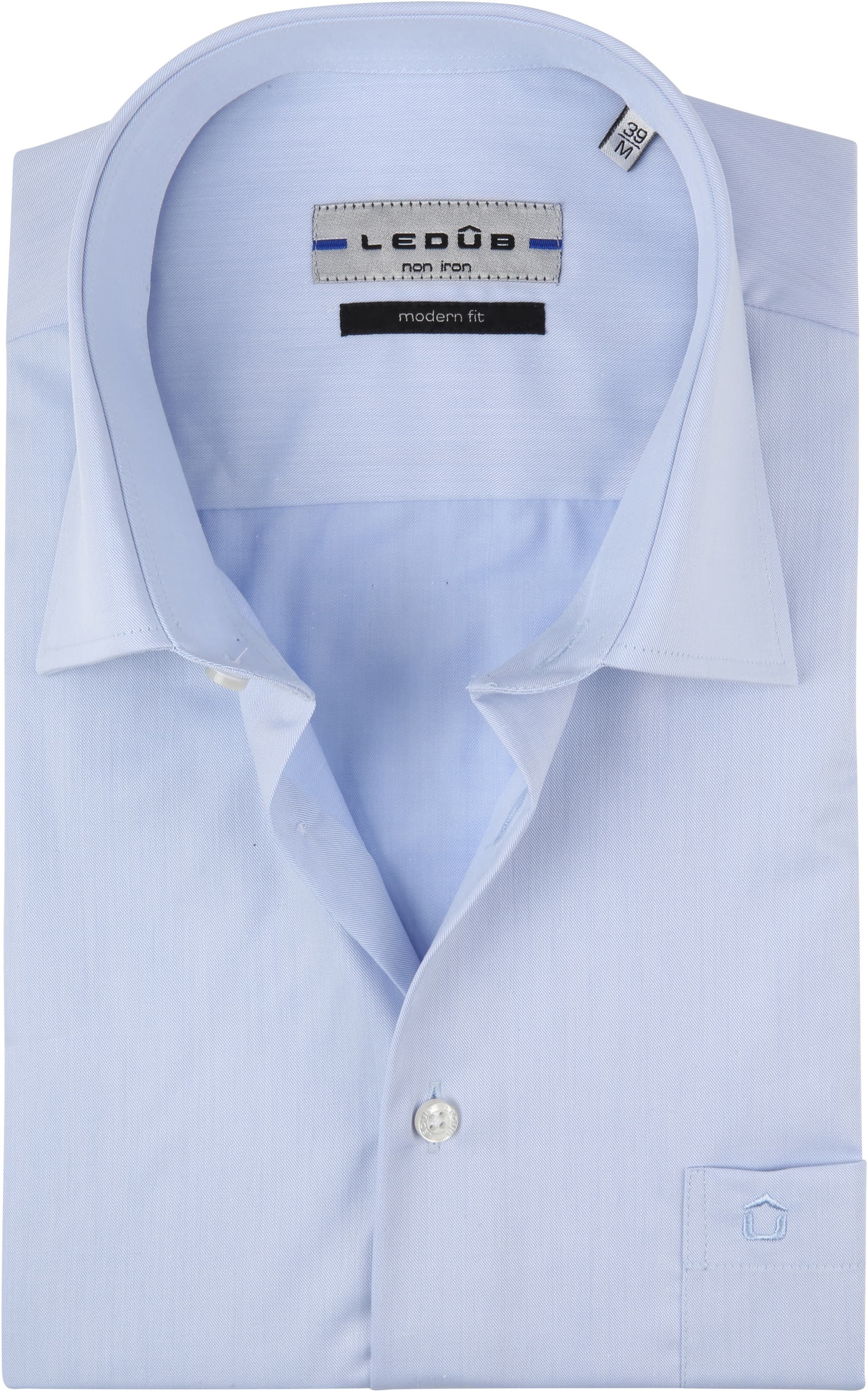 Ledub Shirt Short Sleeve Light Blue size 15 1/2