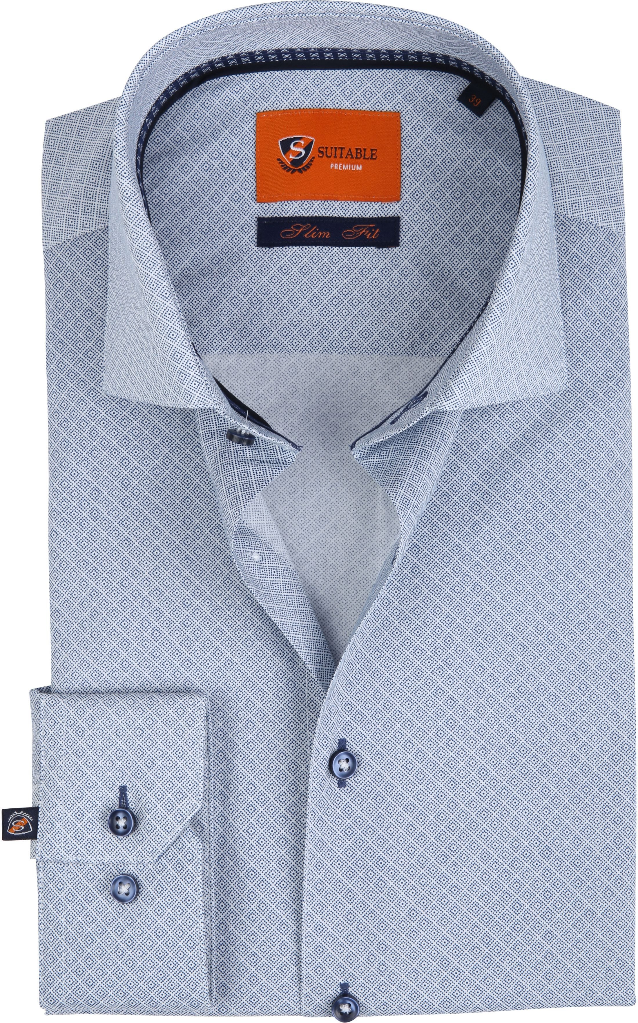 Suitable Chemise Carré Bleu taille 38