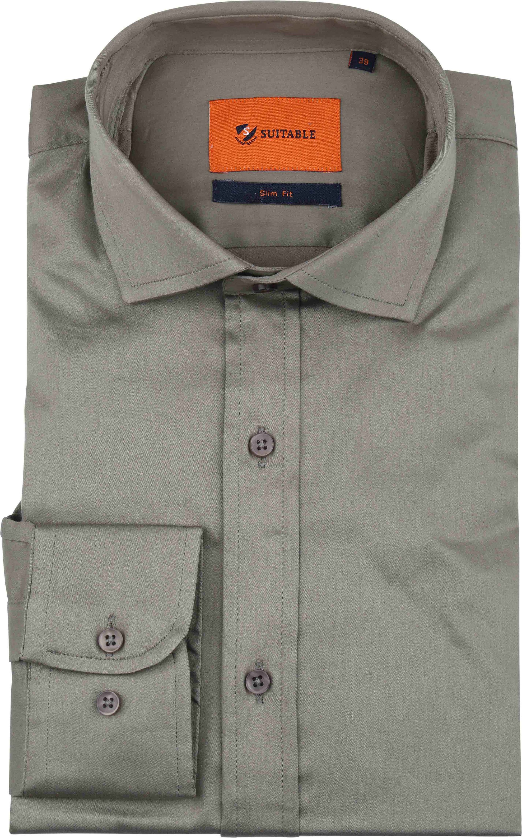 Suitable Satin Overhemd Grijs SH-SASTR-23-06 kopen | Suitable