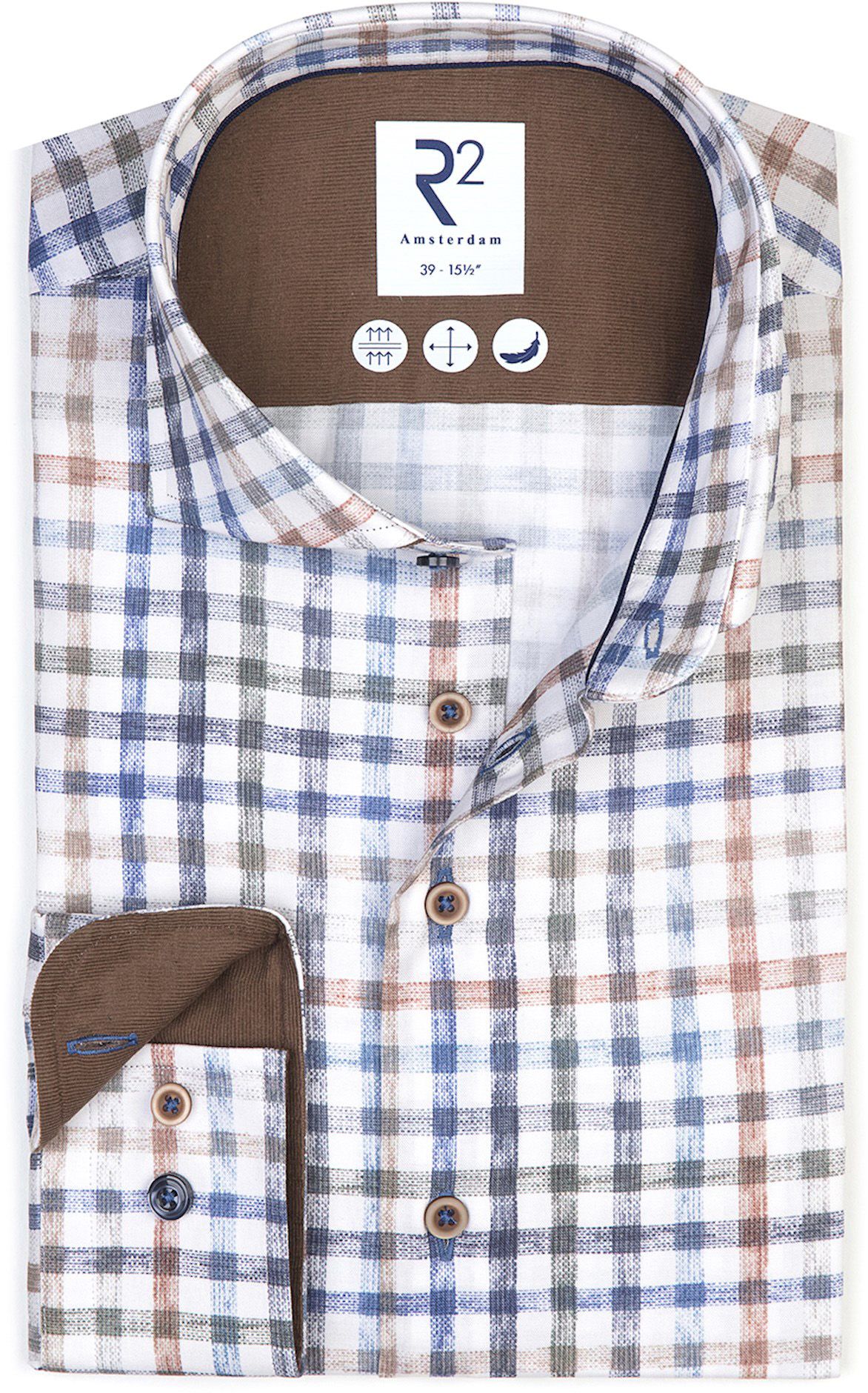 R2 Shirt Checks Multicolour 122.WSP.102-014 order online | Suitable