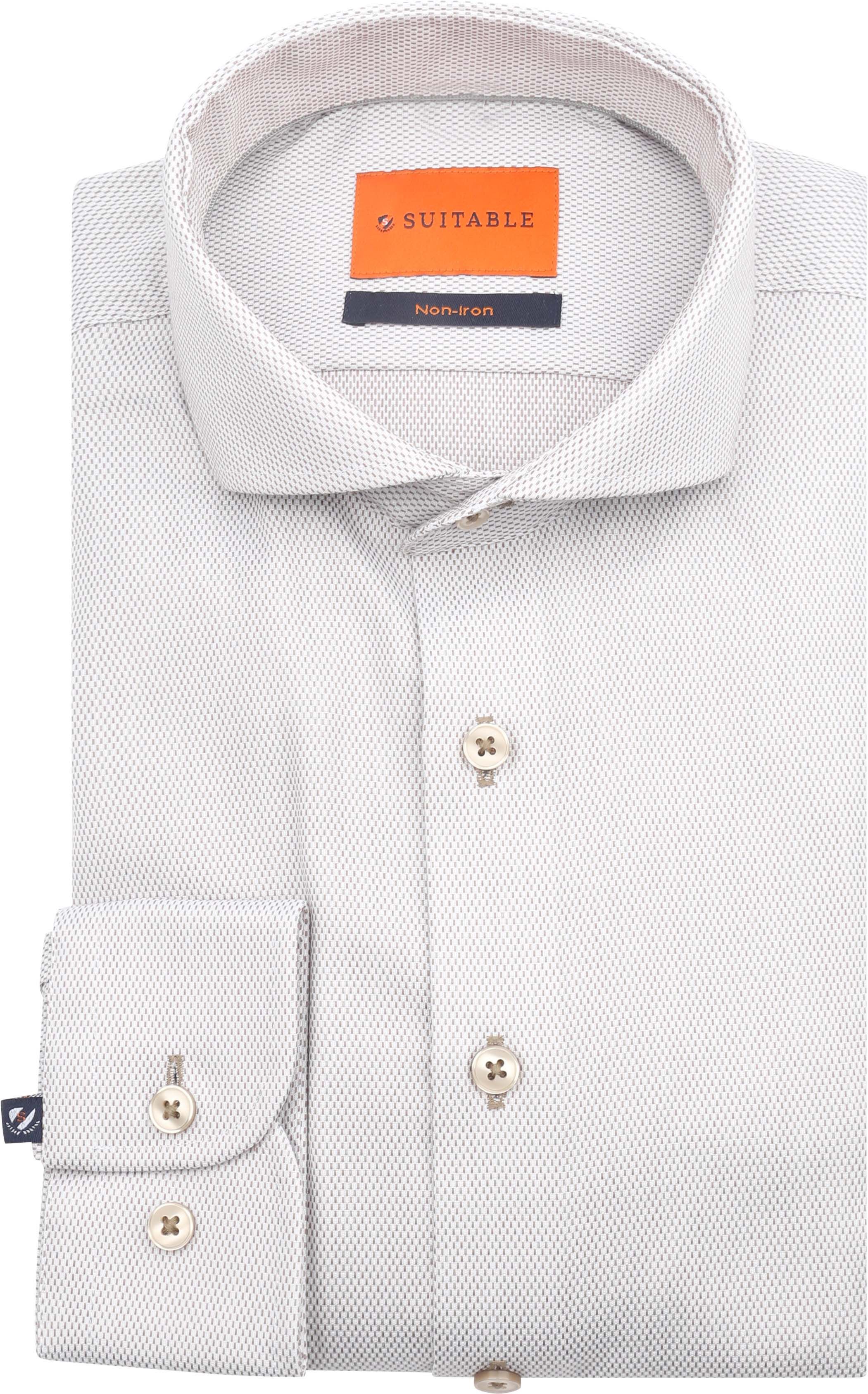 Suitable Chemise Jacquard Luxe Beige commander en ligne | Suitable