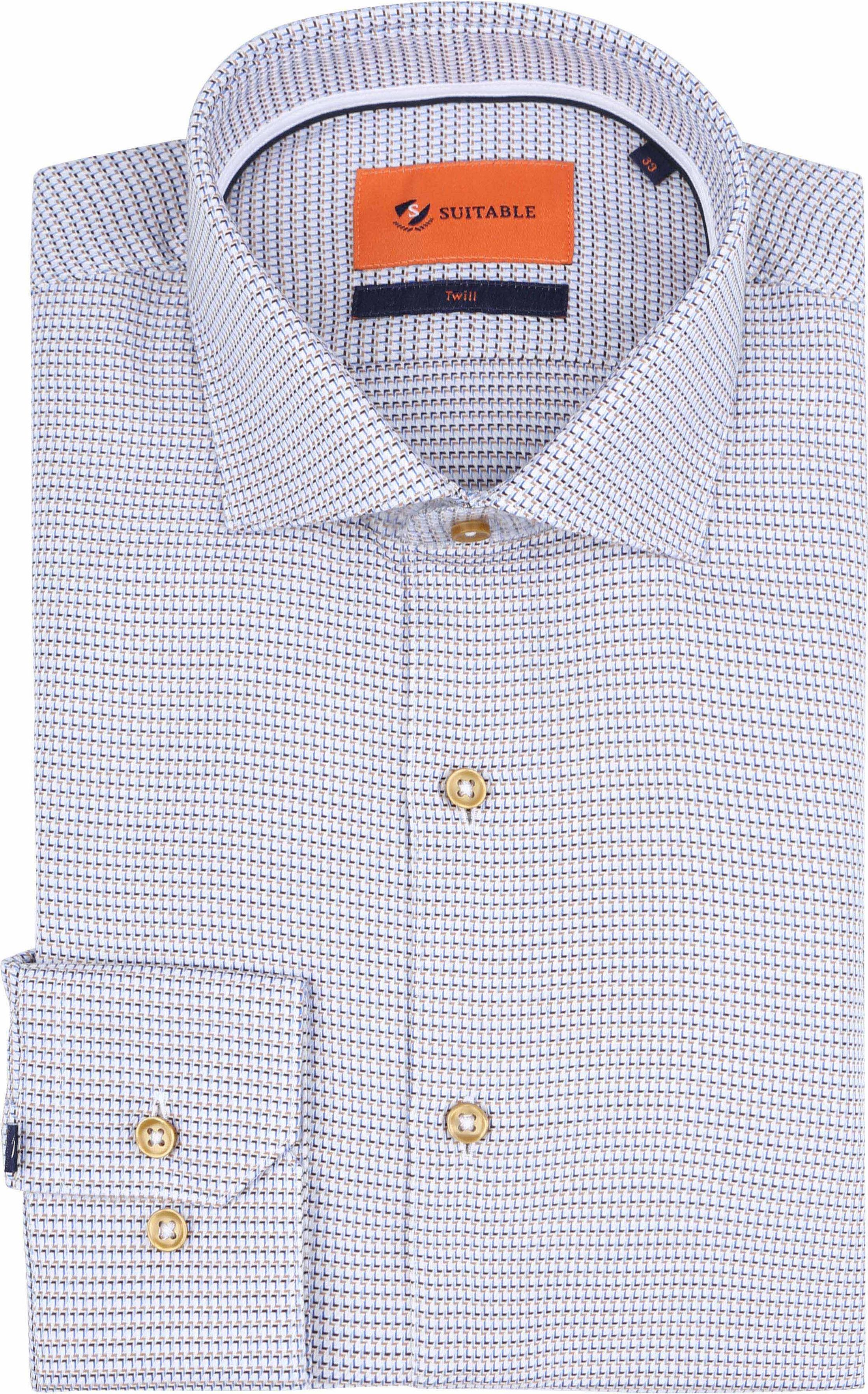 Suitable Shirt Twill Print Beige D23-12 order online | Suitable