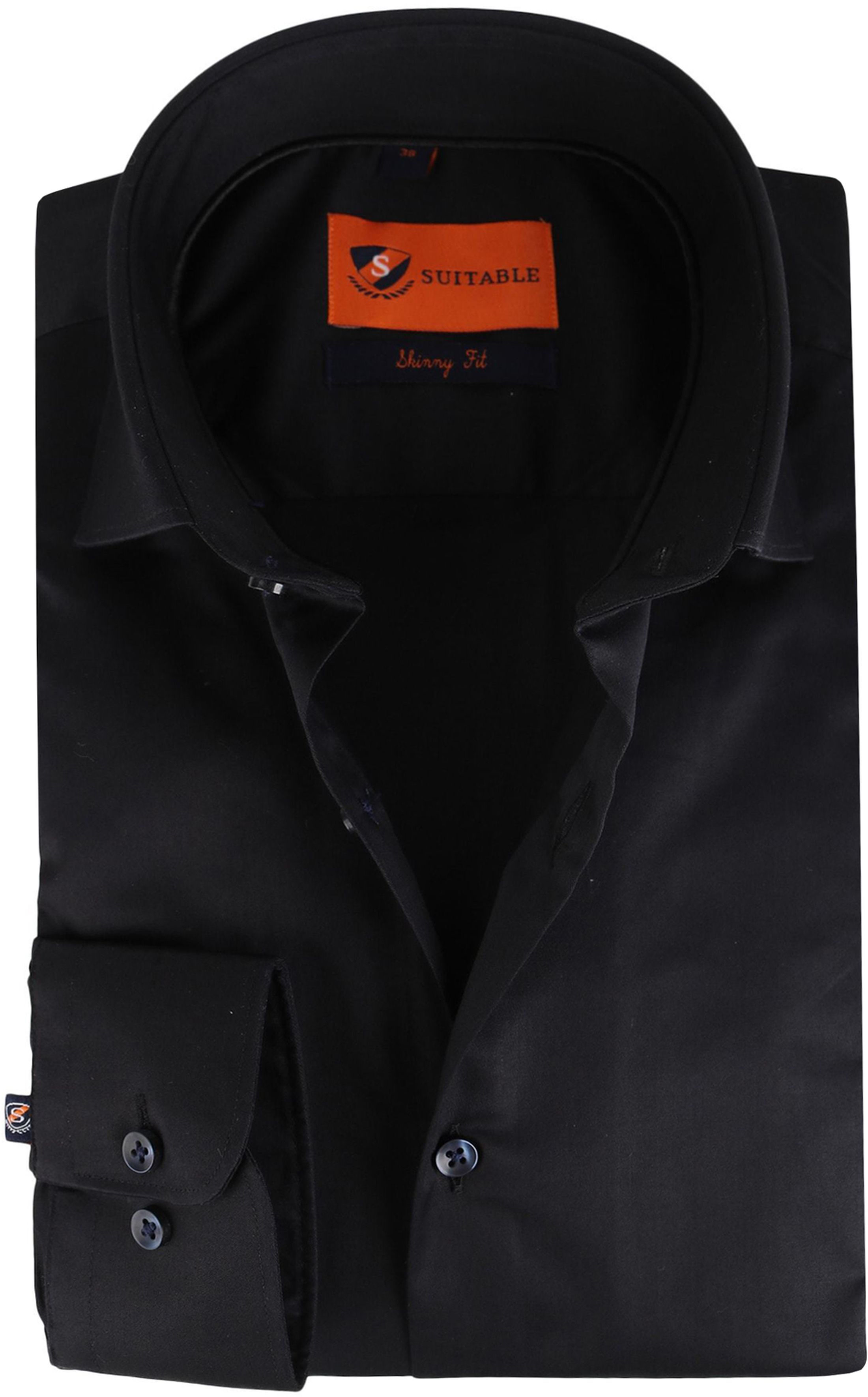 Suitable Shirt Skinny Fit Black 155-3 Skinny order online | Suitable