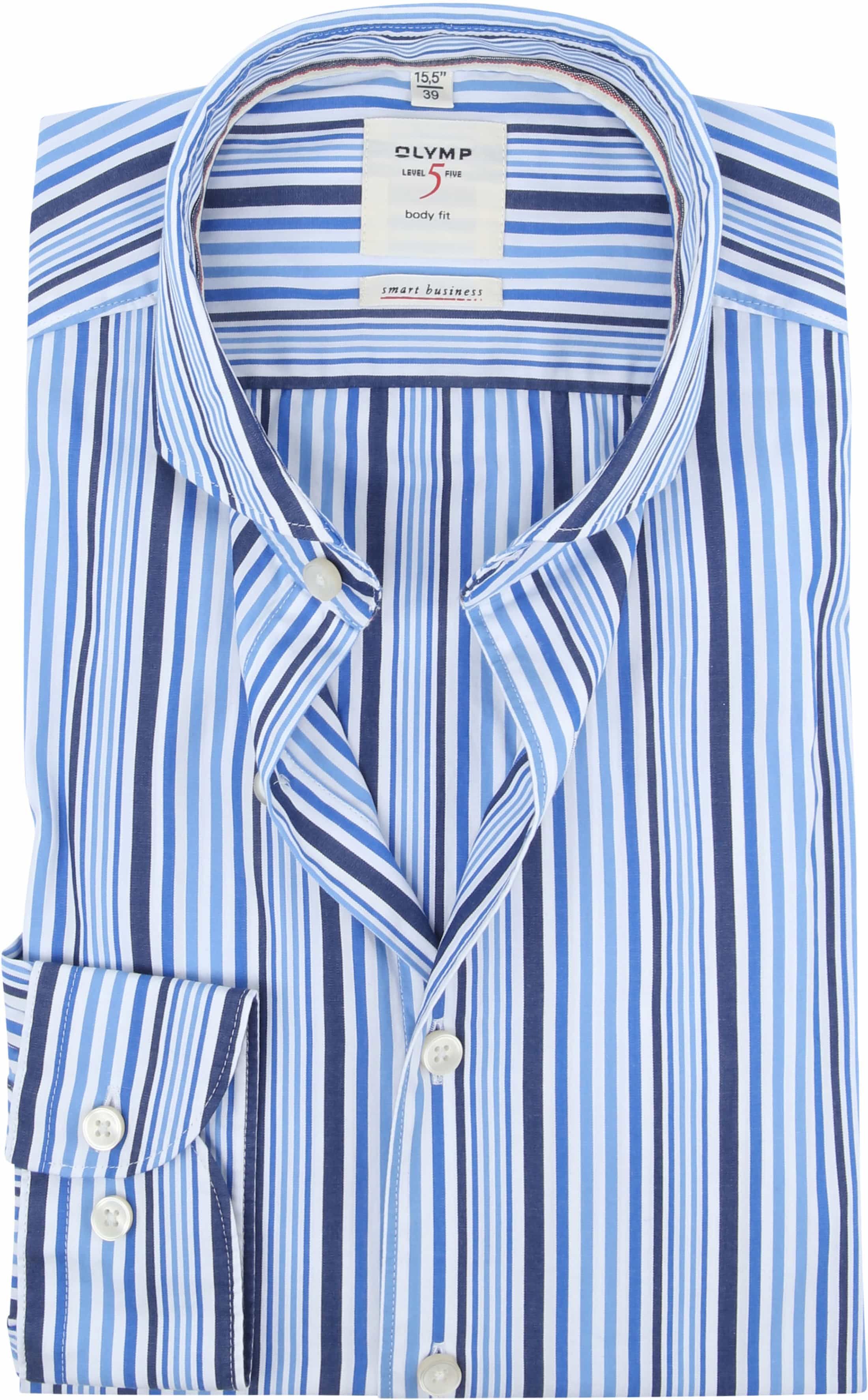 OLYMP Shirt Level 5 Stripes Blue size 16