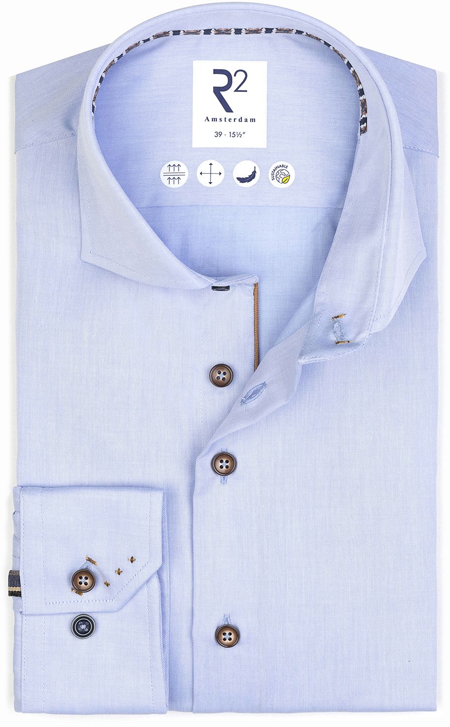 R2 Hemd Fine Twill Hellblau 130.WSP.045-018 kaufen | Suitable