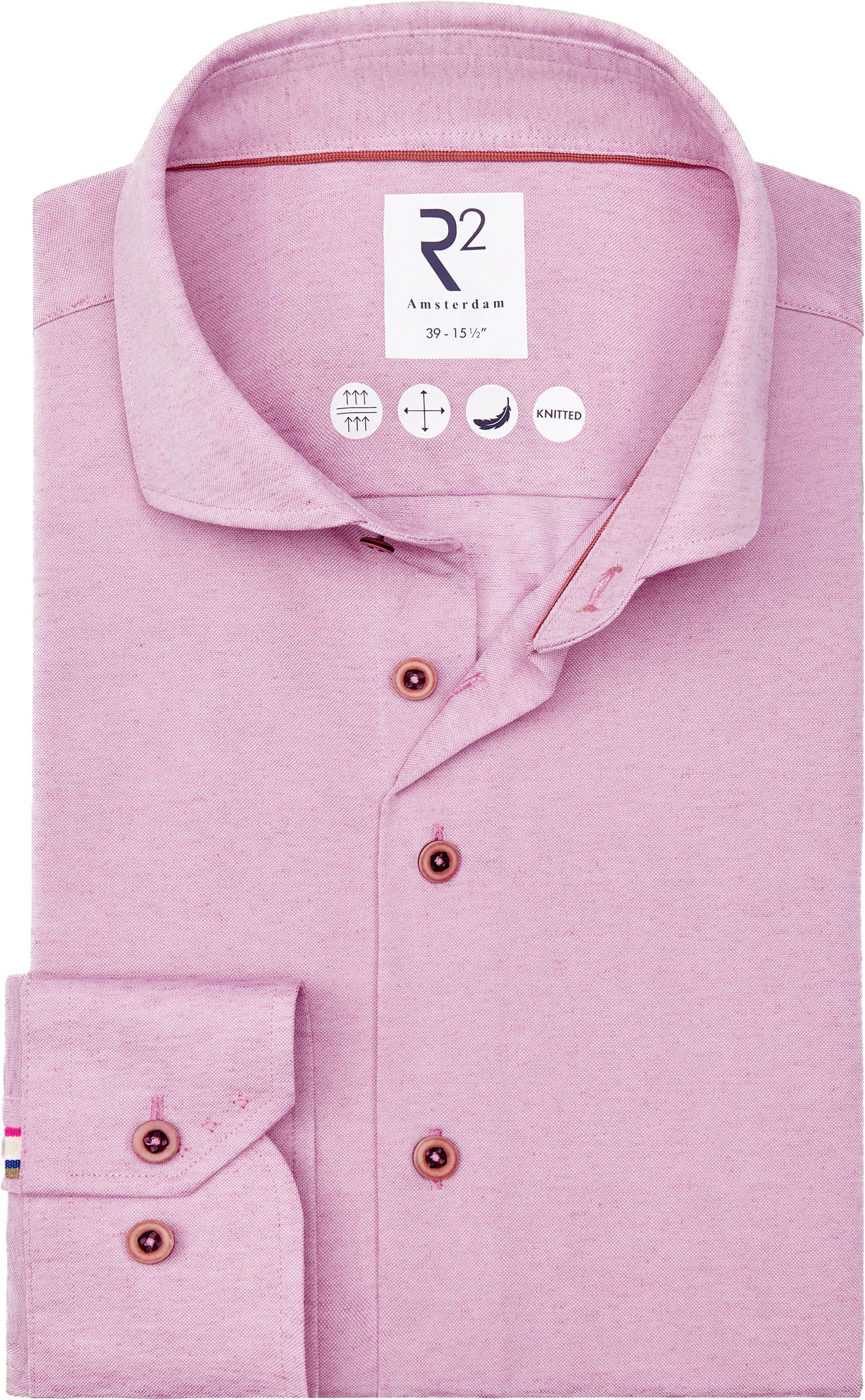 R2 Overhemd Linen Blend Pink 128.WSP.019-087 order online | Suitable