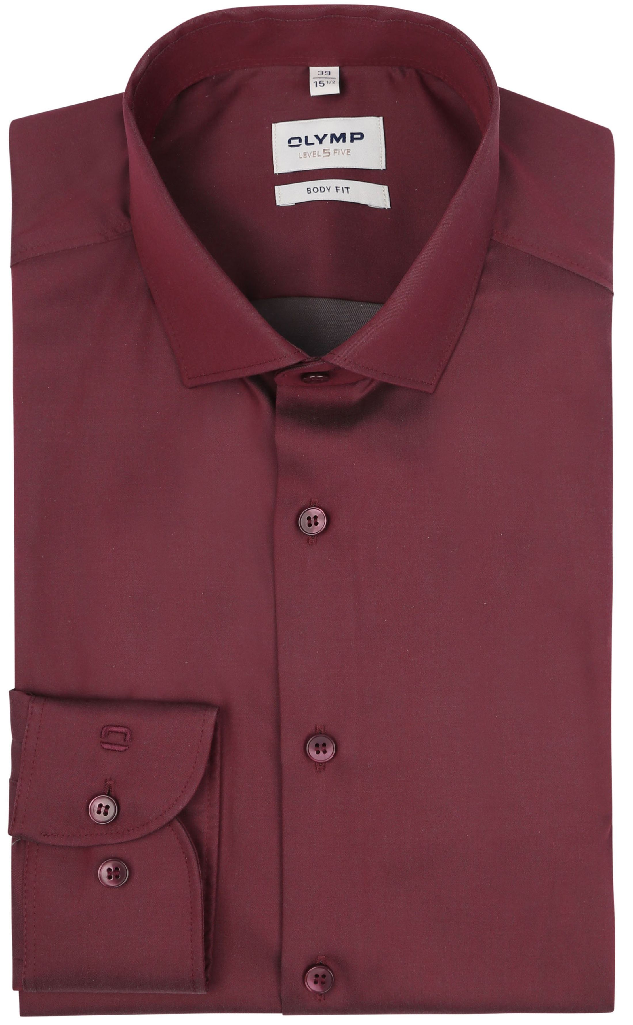 OLYMP Shirt Level 5 Bordeaux Red Burgundy size 42 product