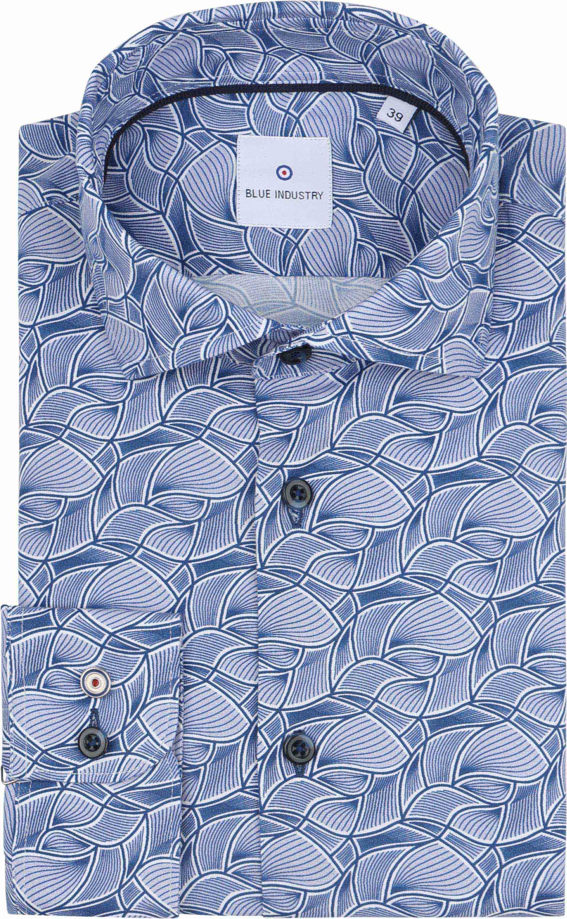 Blue Industry Shirt Print Blue 4123.41-KOBALT order online | Suitable