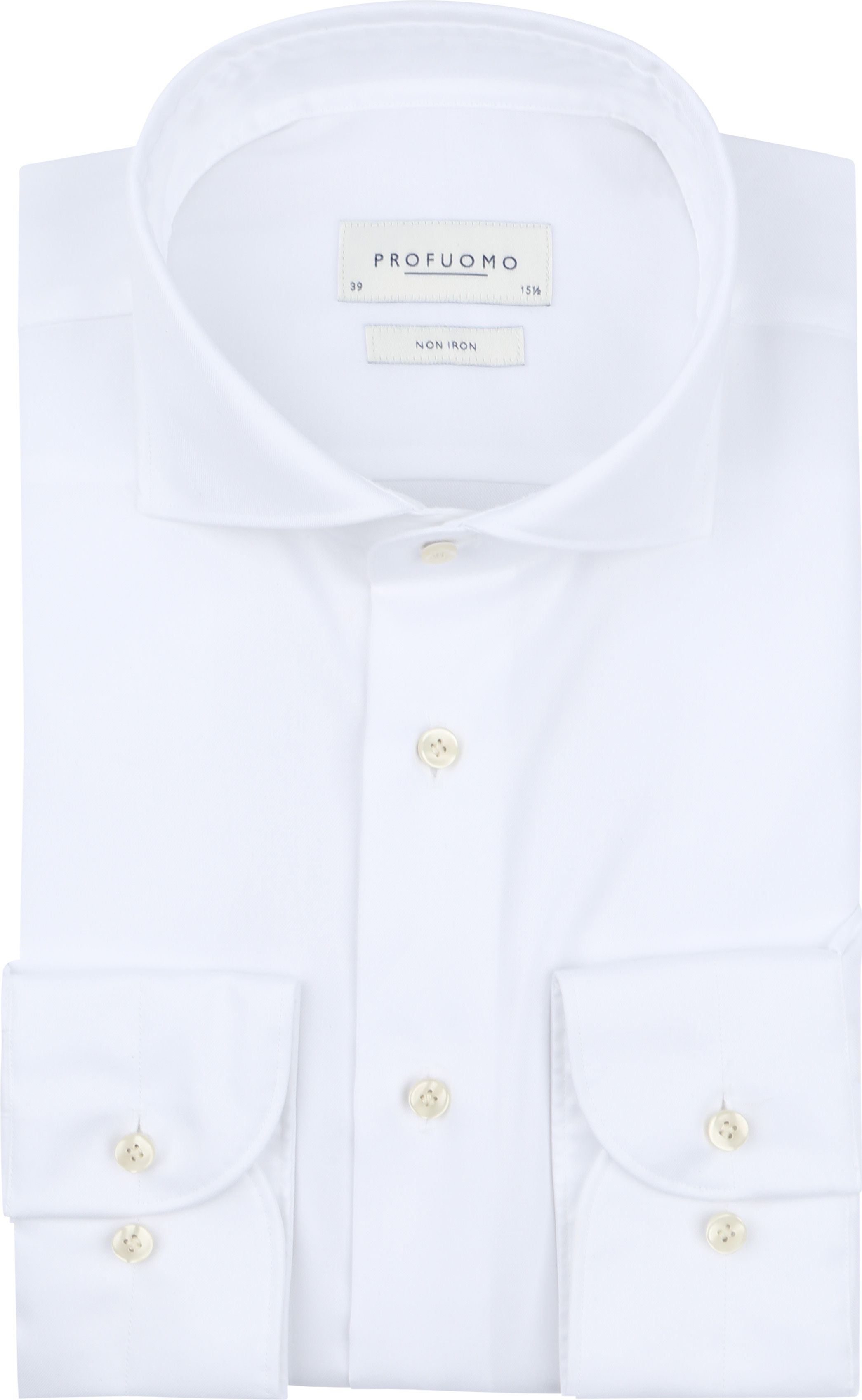 Profuomo Twill Shirt Extra Long Sleeves White  PP2H00011A-2 order online | Suitable