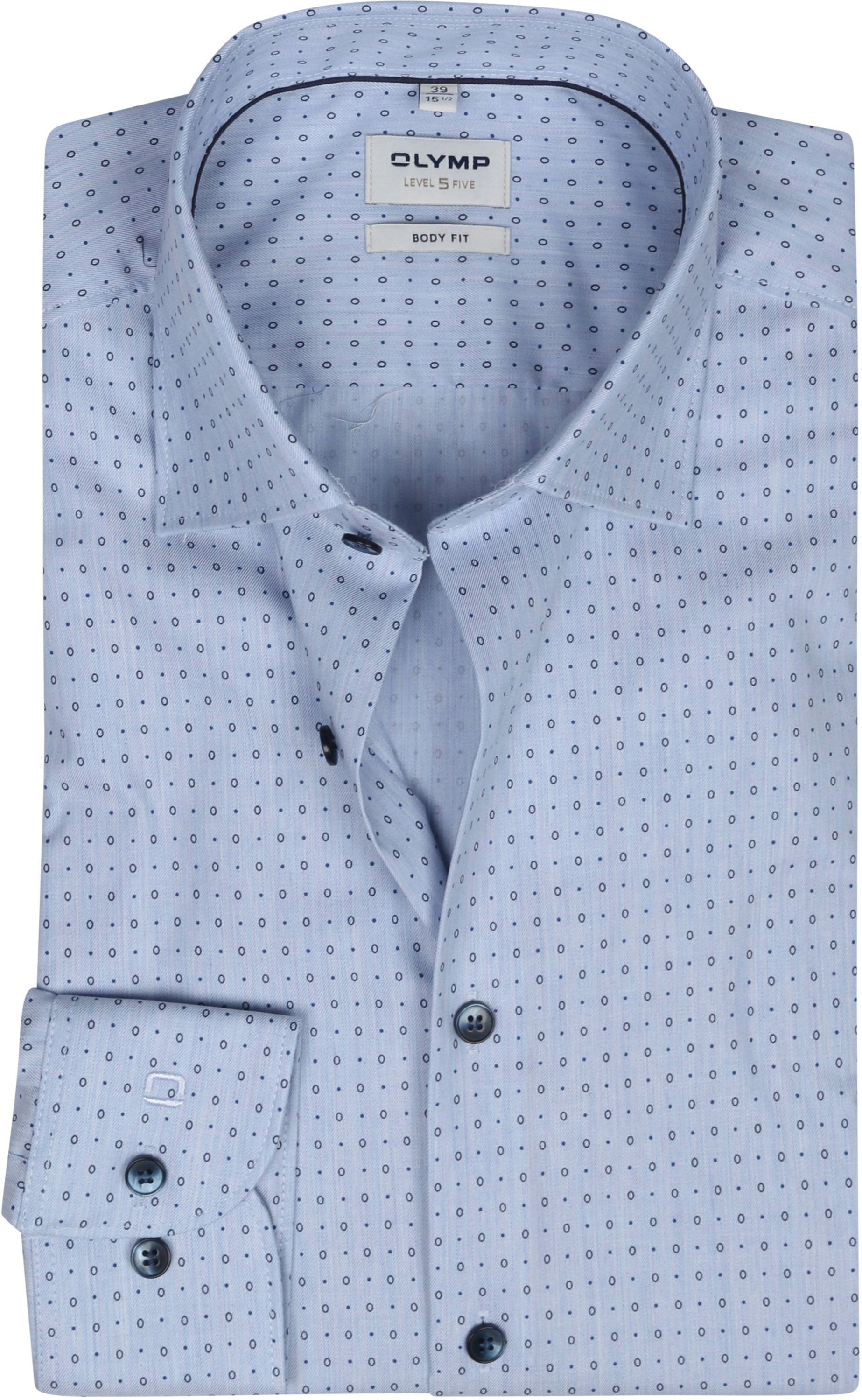 Olymp Level Five Shirt Light Blue Print 213214-11 order online | Suitable