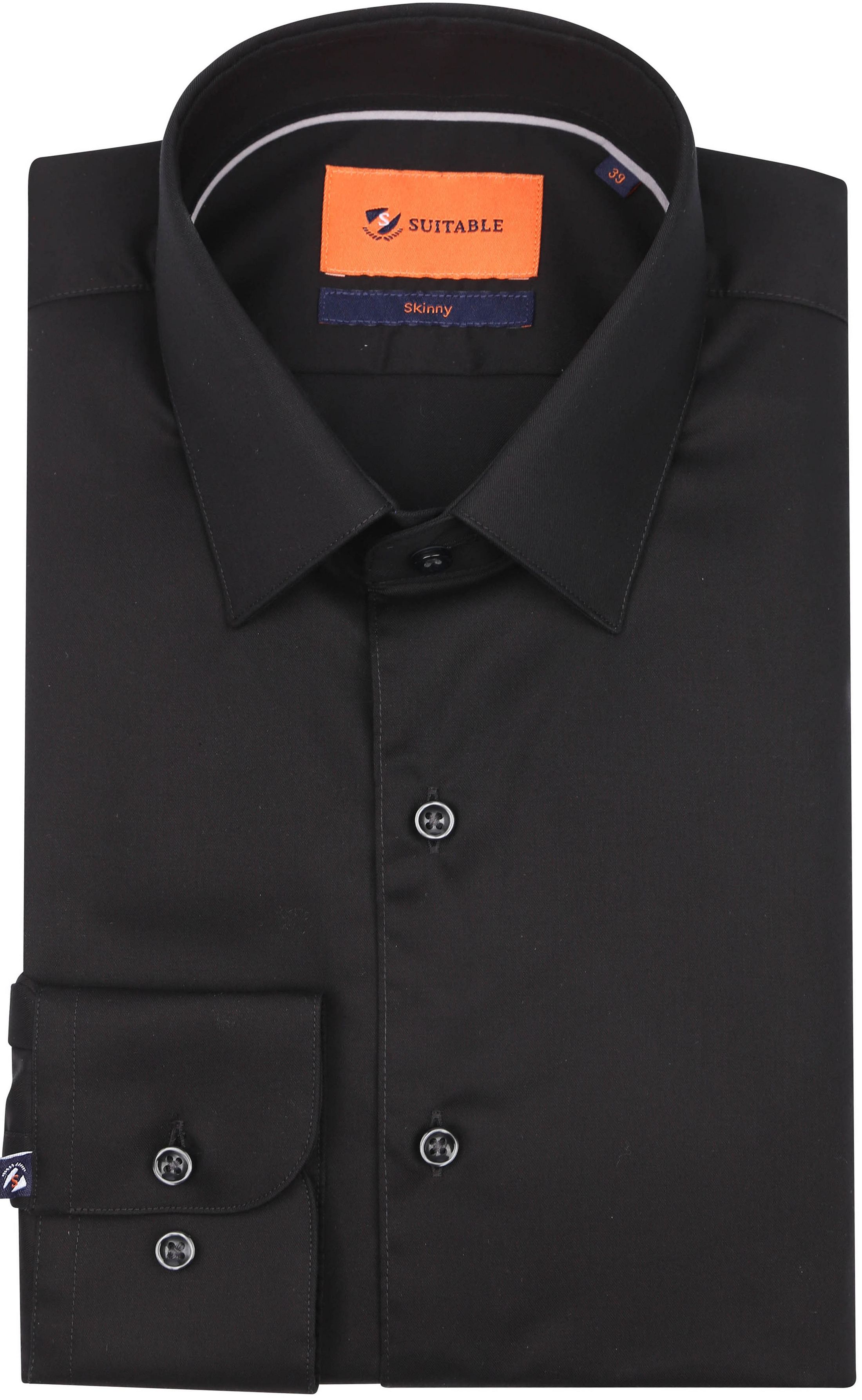 Suitable Twill Overhemd Zwart SH-SKIN-04 kopen | Suitable