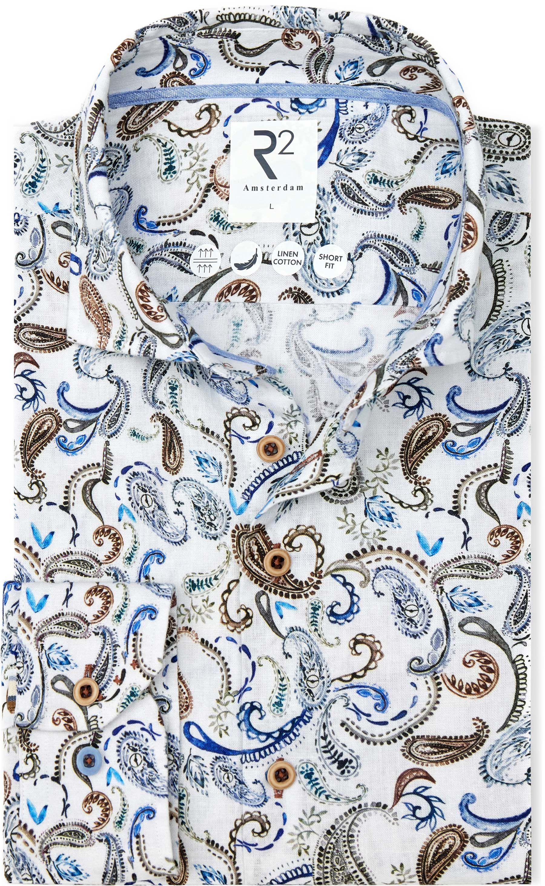 R2 Japanese Leinen Hemd Paisley Weiß 128.WSP.023-073 kaufen | Suitable