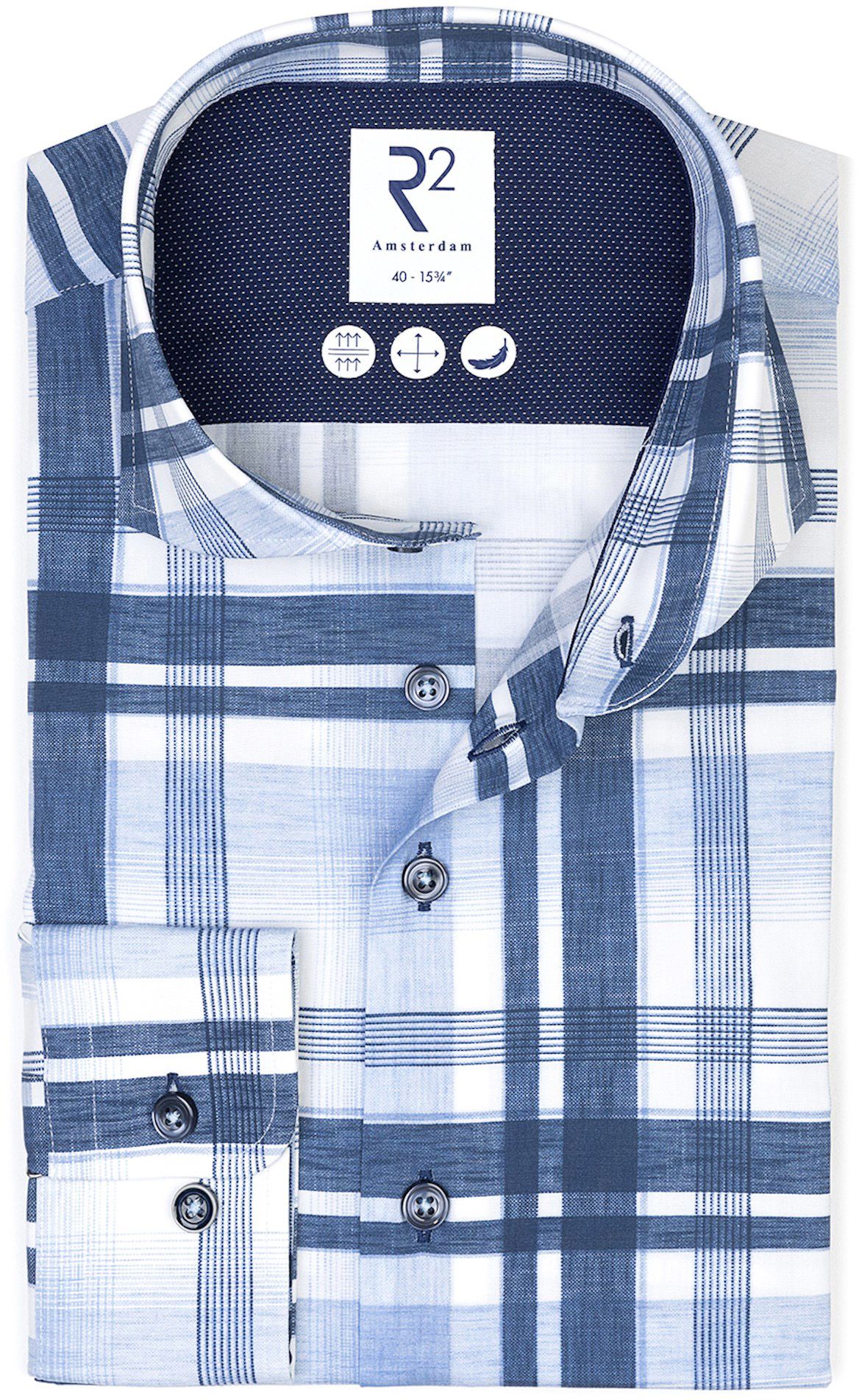 R2 Shirt Checks Blue 126.WSP.067-014 order online | Suitable