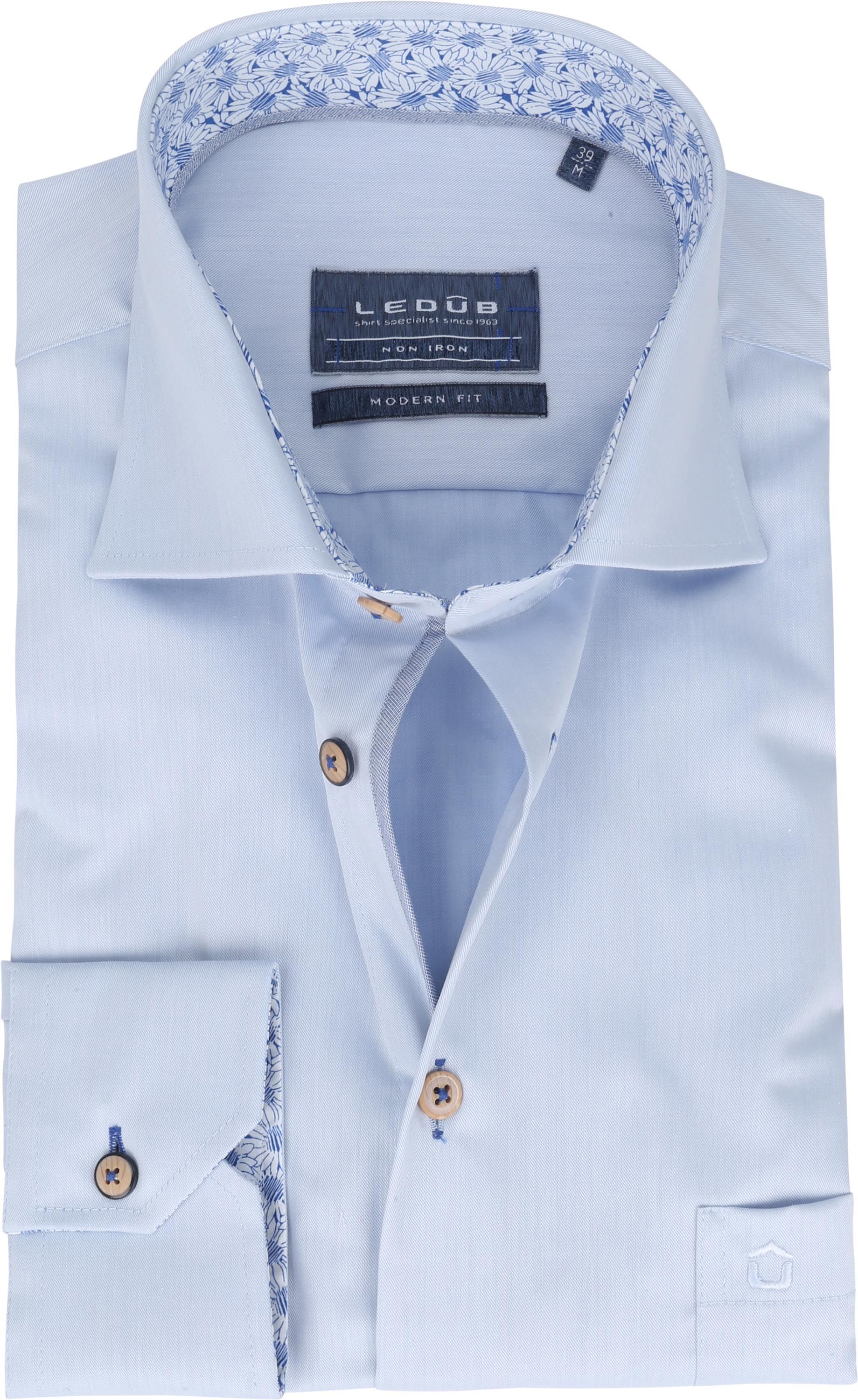 Ledub Shirt MF Non Iron 1773M Light Blue size 15 1/2