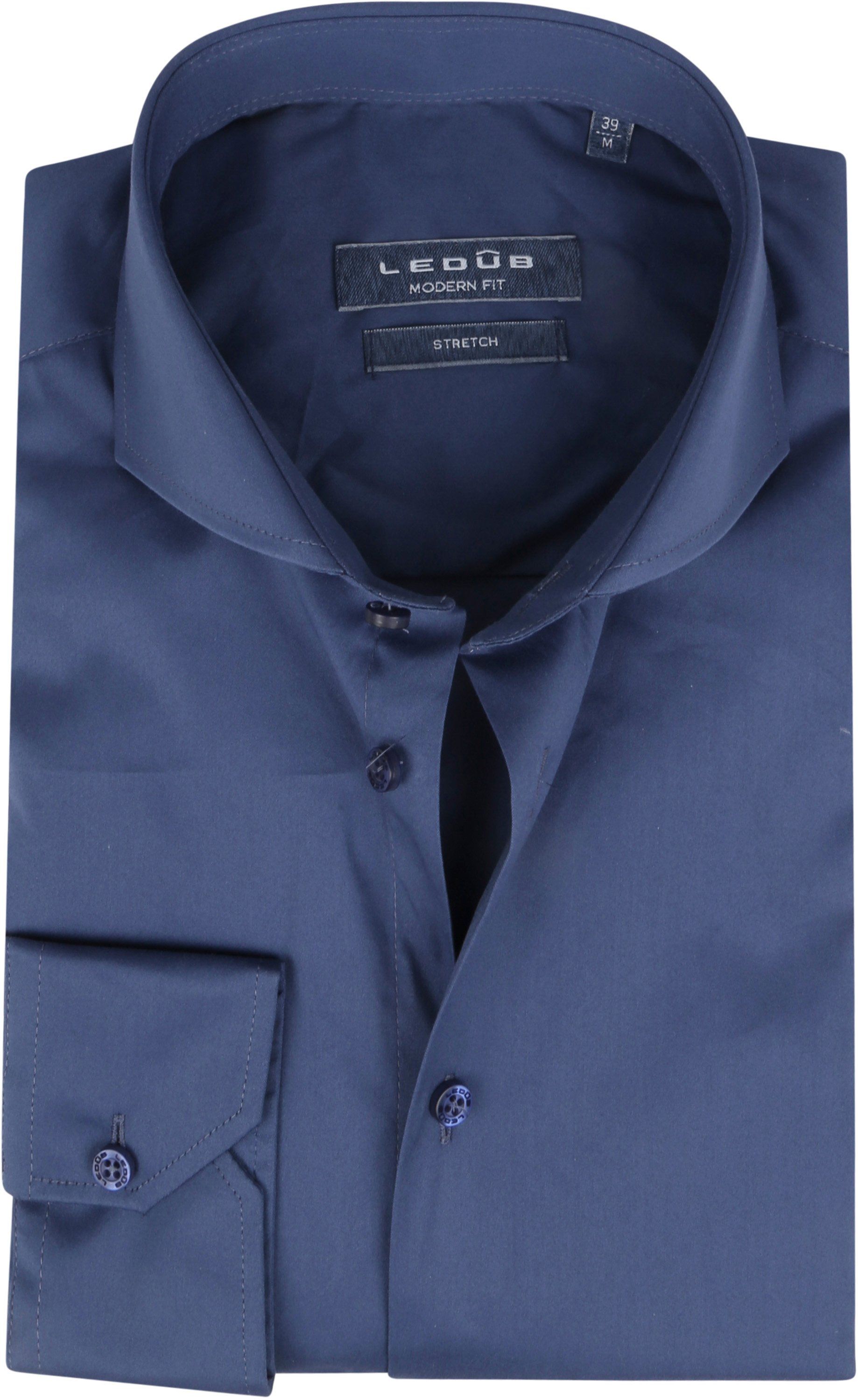 Ledub Shirt Dark Blue Dark Blue size 15