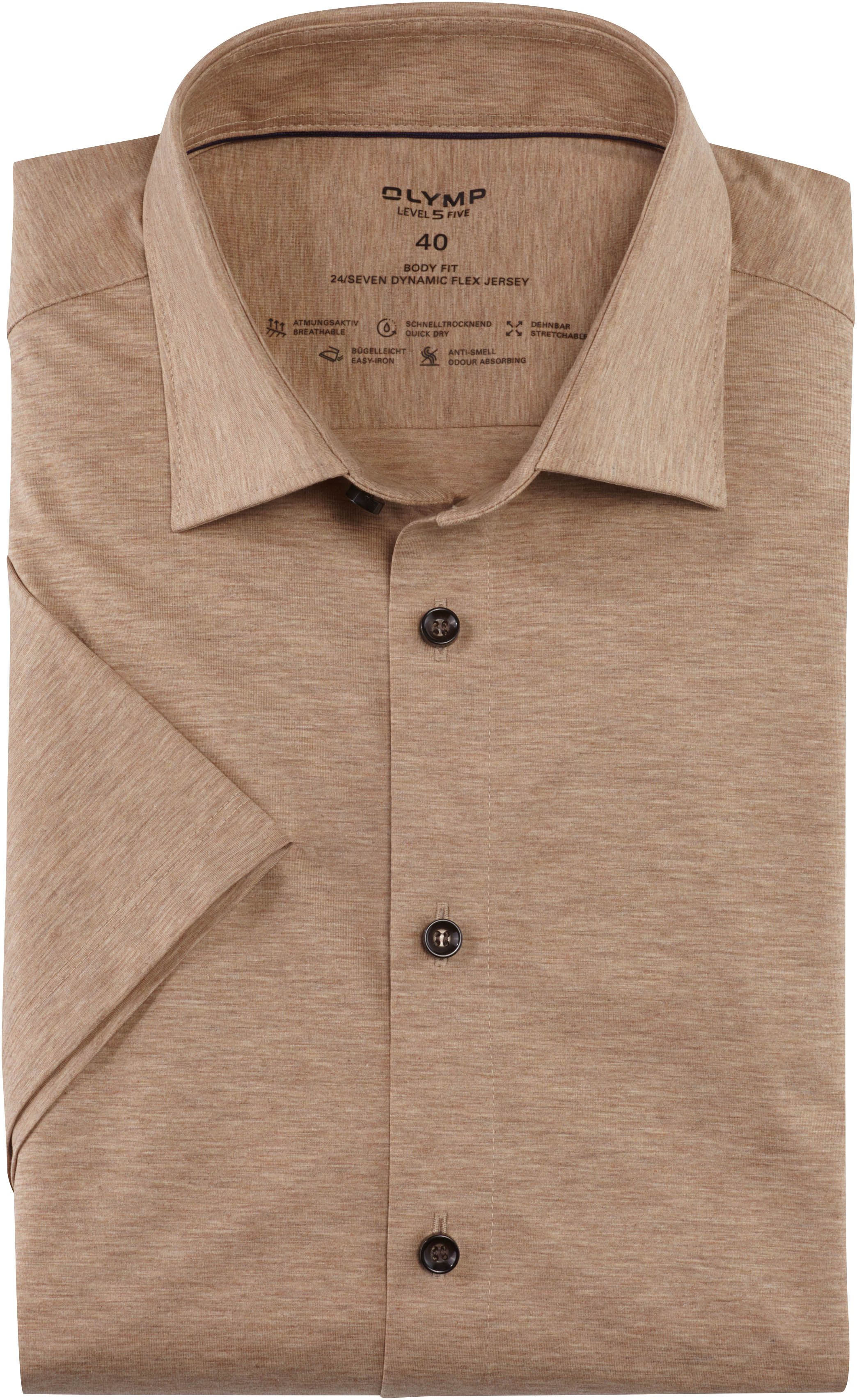 OLYMP Short Sleeve Shirt Level 5 24/Seven Beige 200862-22 order online | Suitable