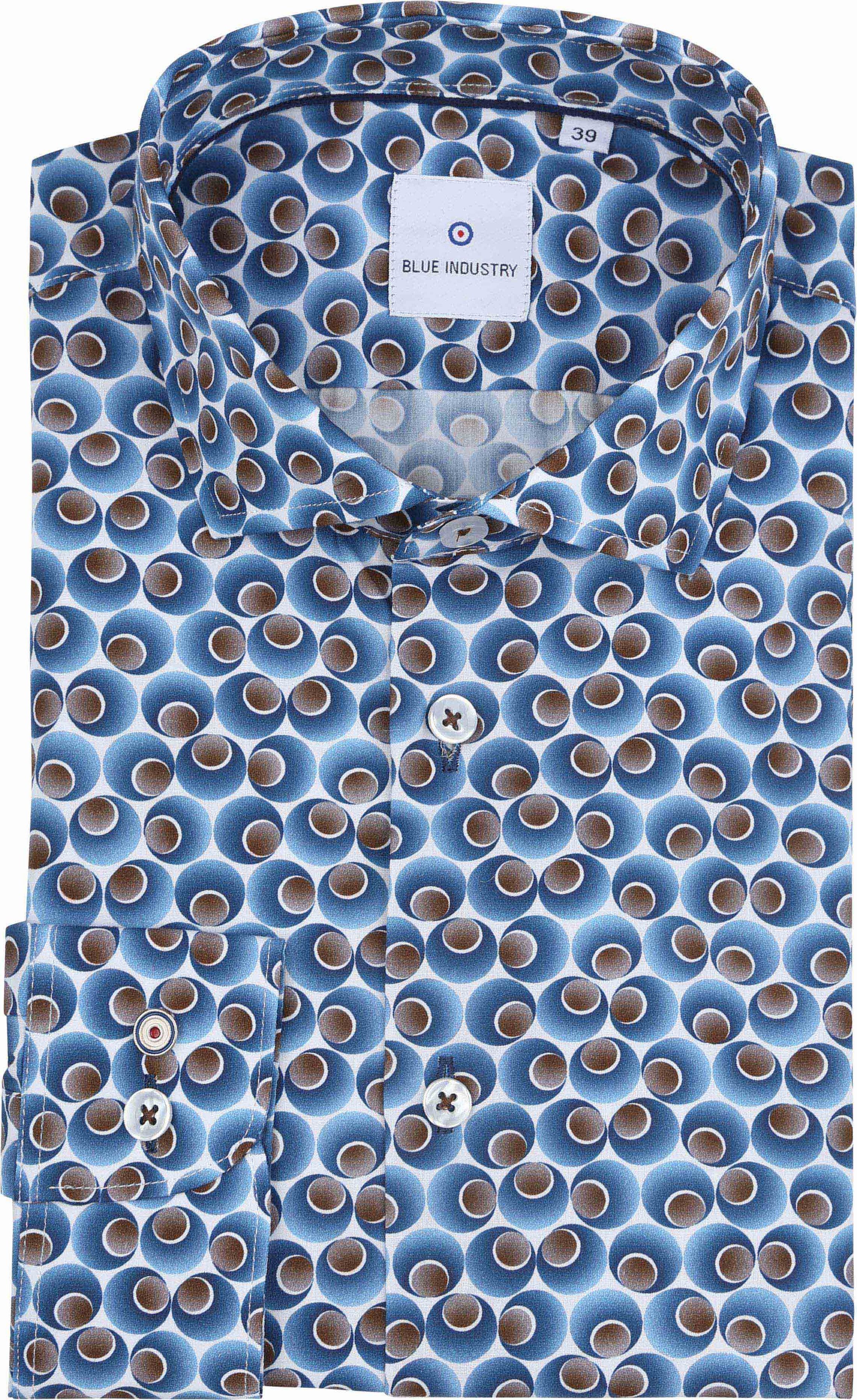 Blue Industry Shirt Print Cobalt Blue  4116.41-KOBALT order online | Suitable