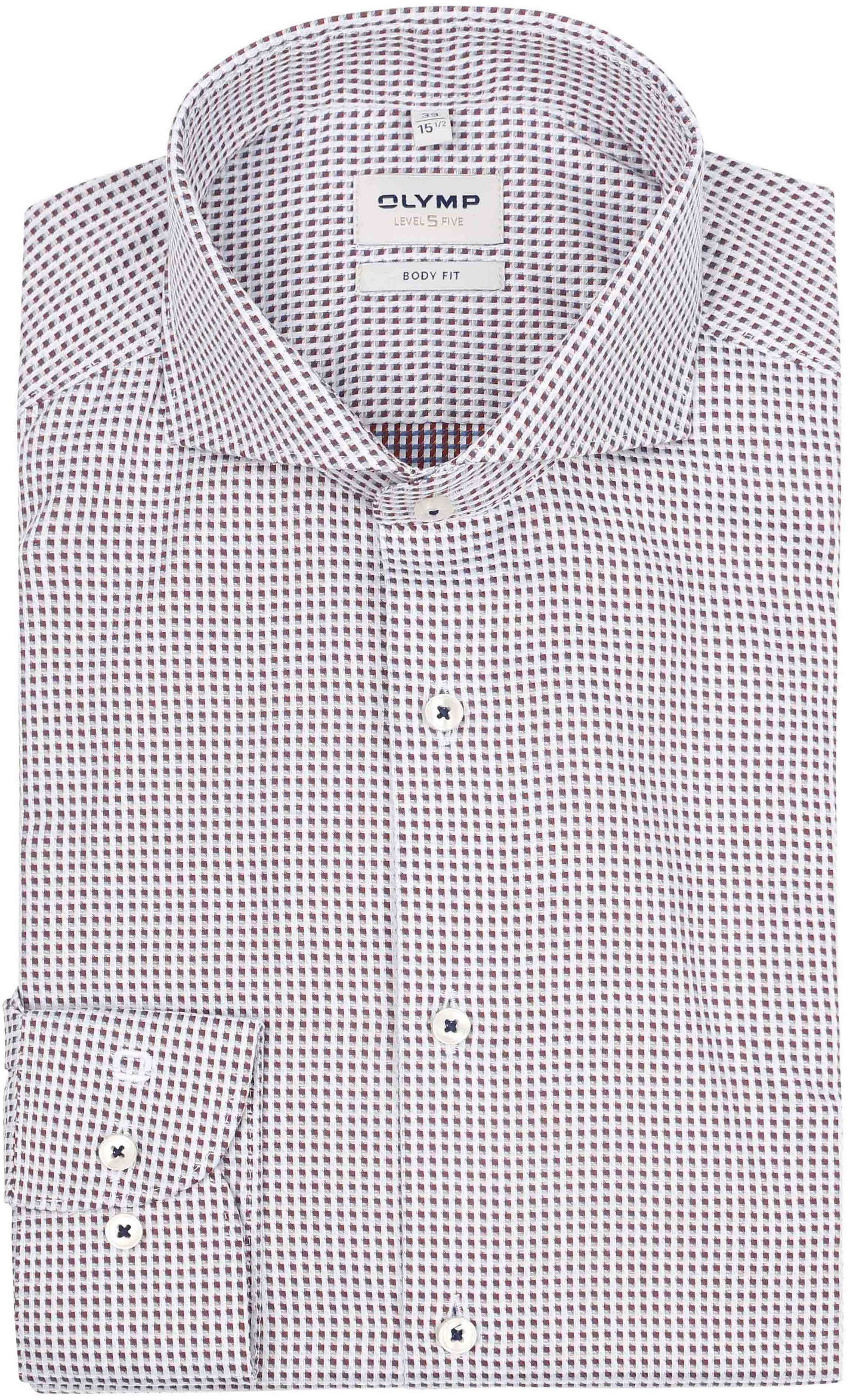OLYMP Shirt Level 5 Print White Bordeaux 212244-29 order online | Suitable