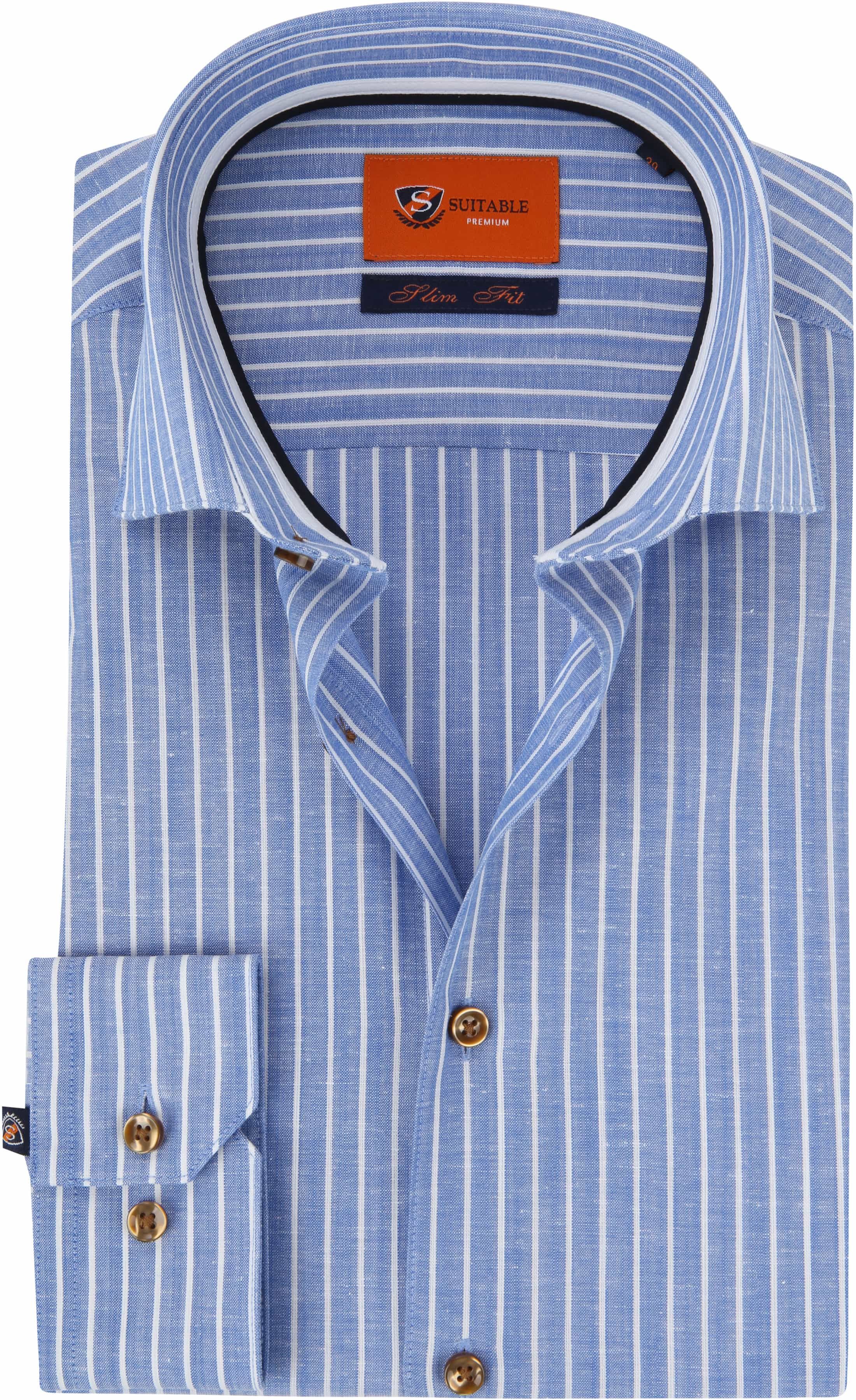 Suitable Shirt WS Royal Stripe Blue size 15 3/4