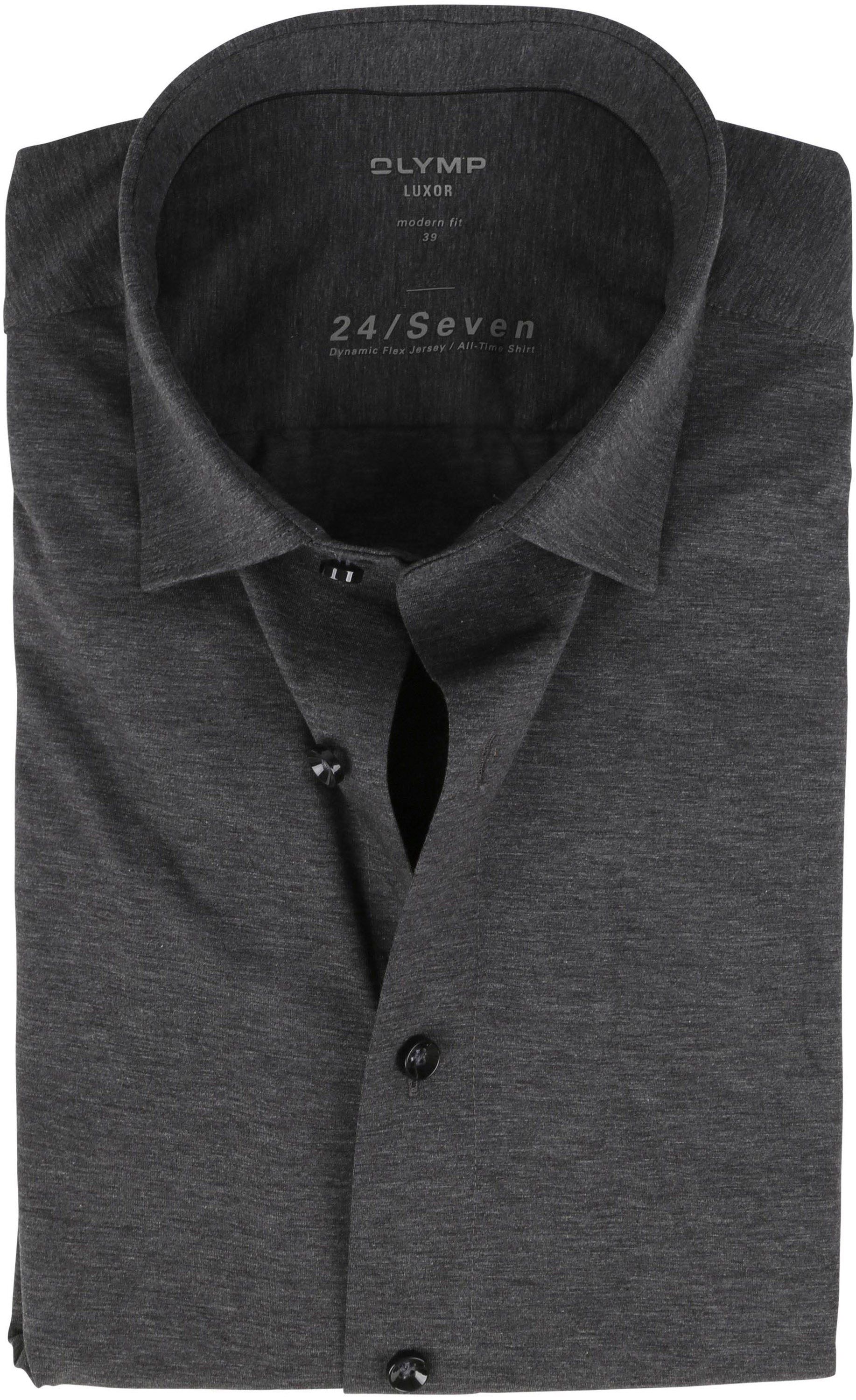 OLYMP Luxor Modern Fit Shirt 24/Seven Dark Dark Grey Grey size 15