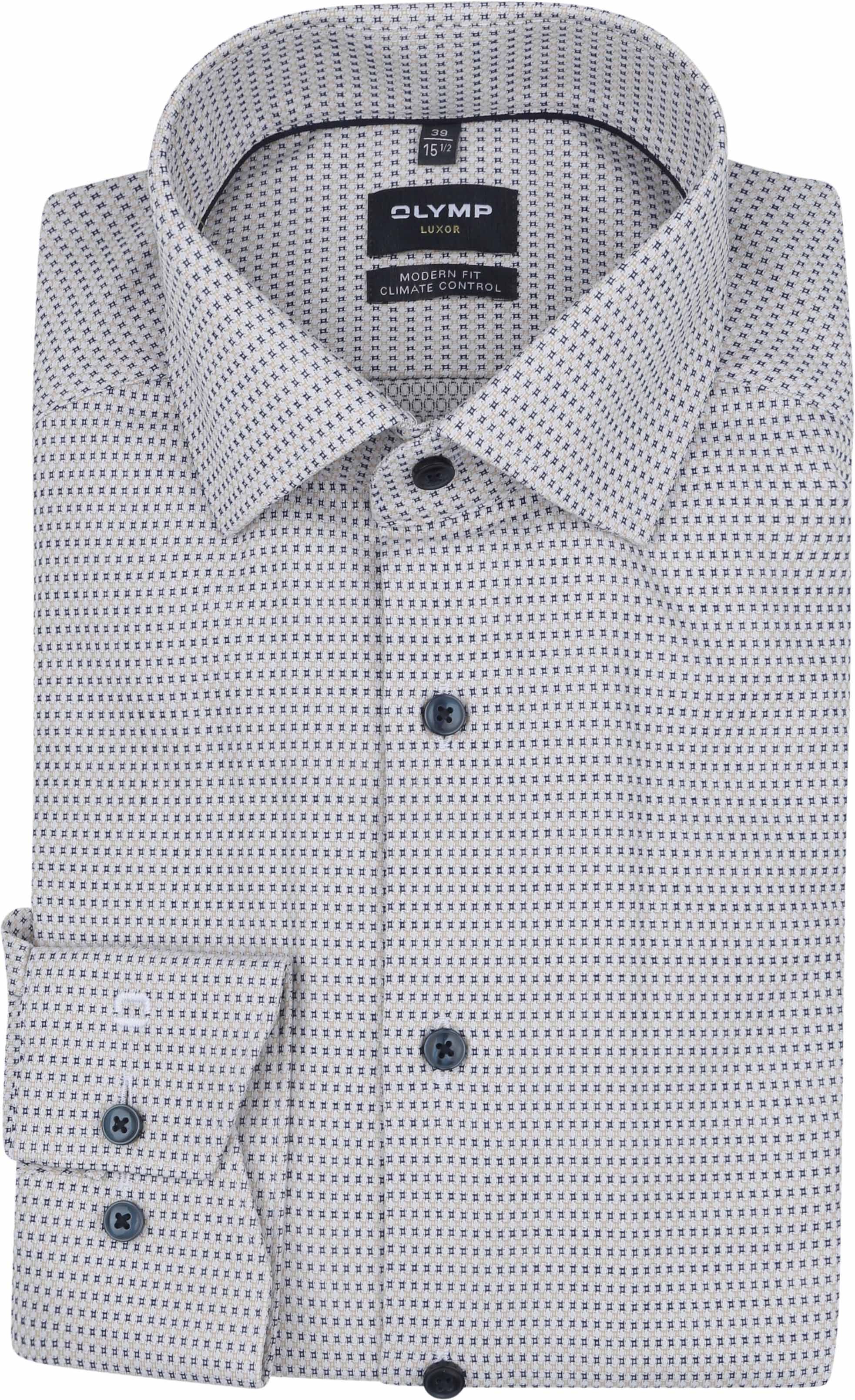 Olymp Chemise Luxor Print Beige 130874-22 commander en ligne | Suitable