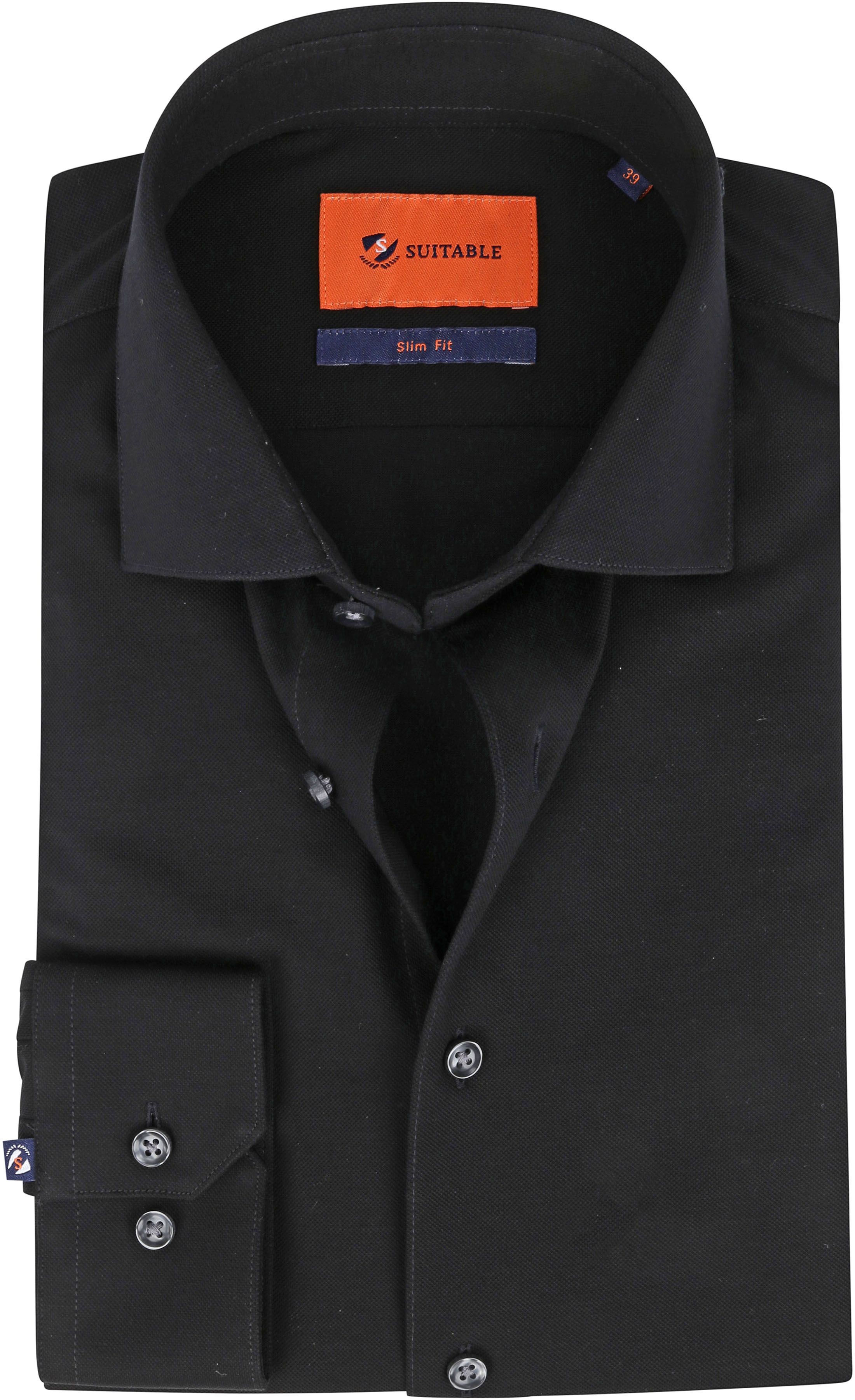 Suitable Chemise Tricoté Piqué Noir taille 38