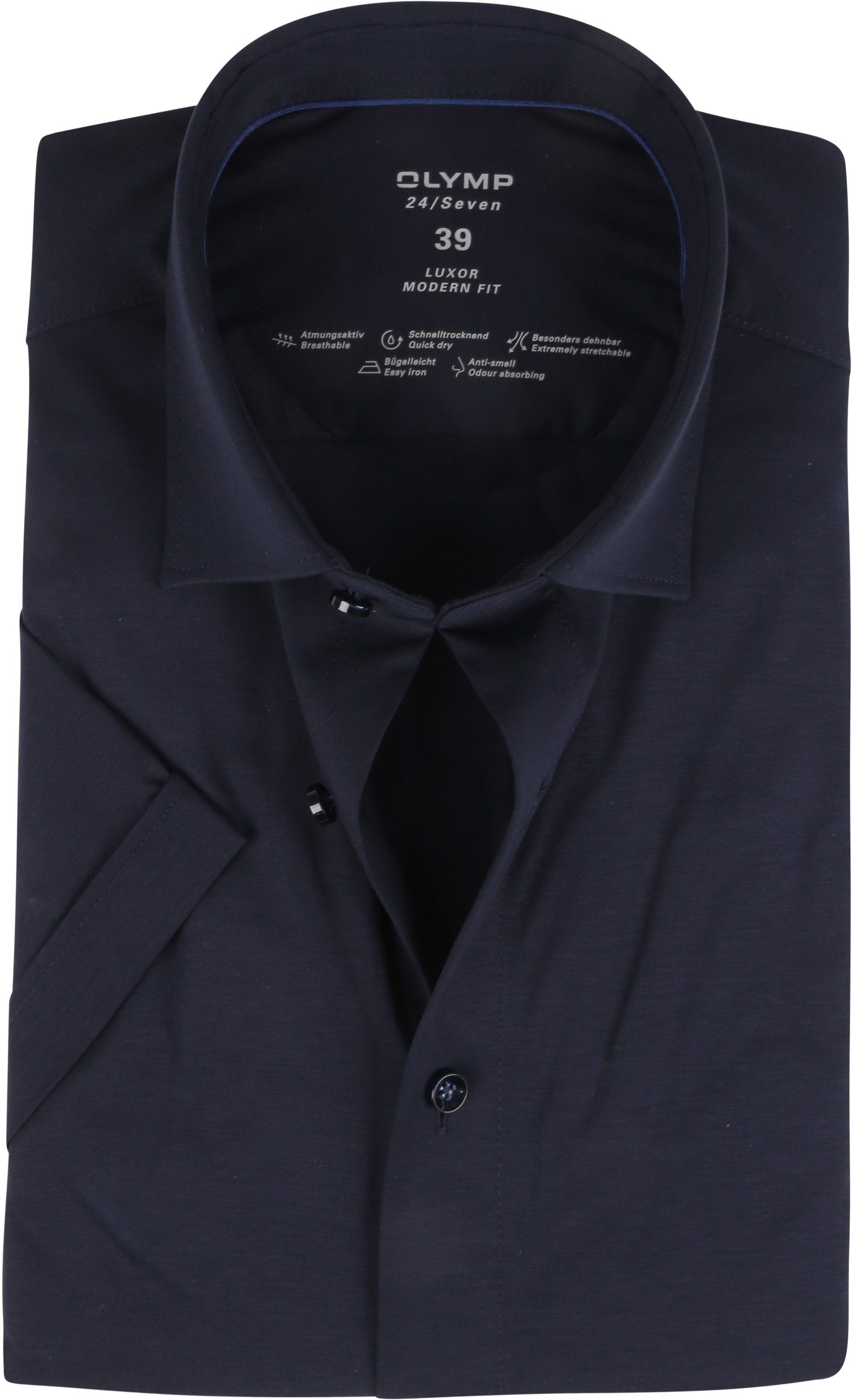 OLYMP Luxor Jersey Shirt 24/Seven Dark Blue Dark Blue size 15