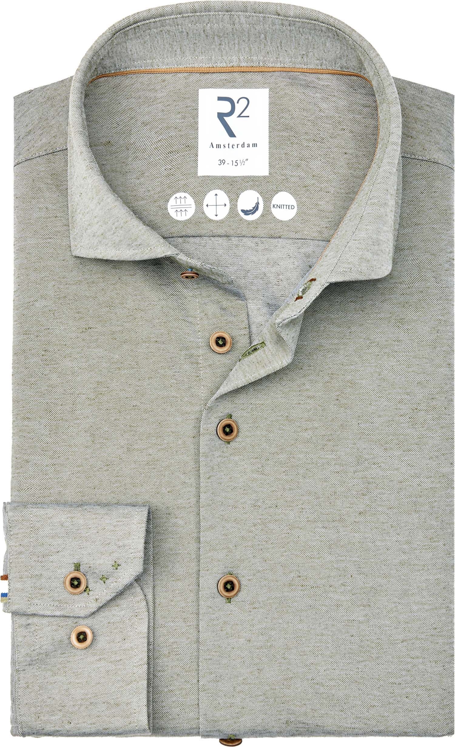 R2 Overhemd Linen Blend Green 128.WSP.019-070 order online | Suitable
