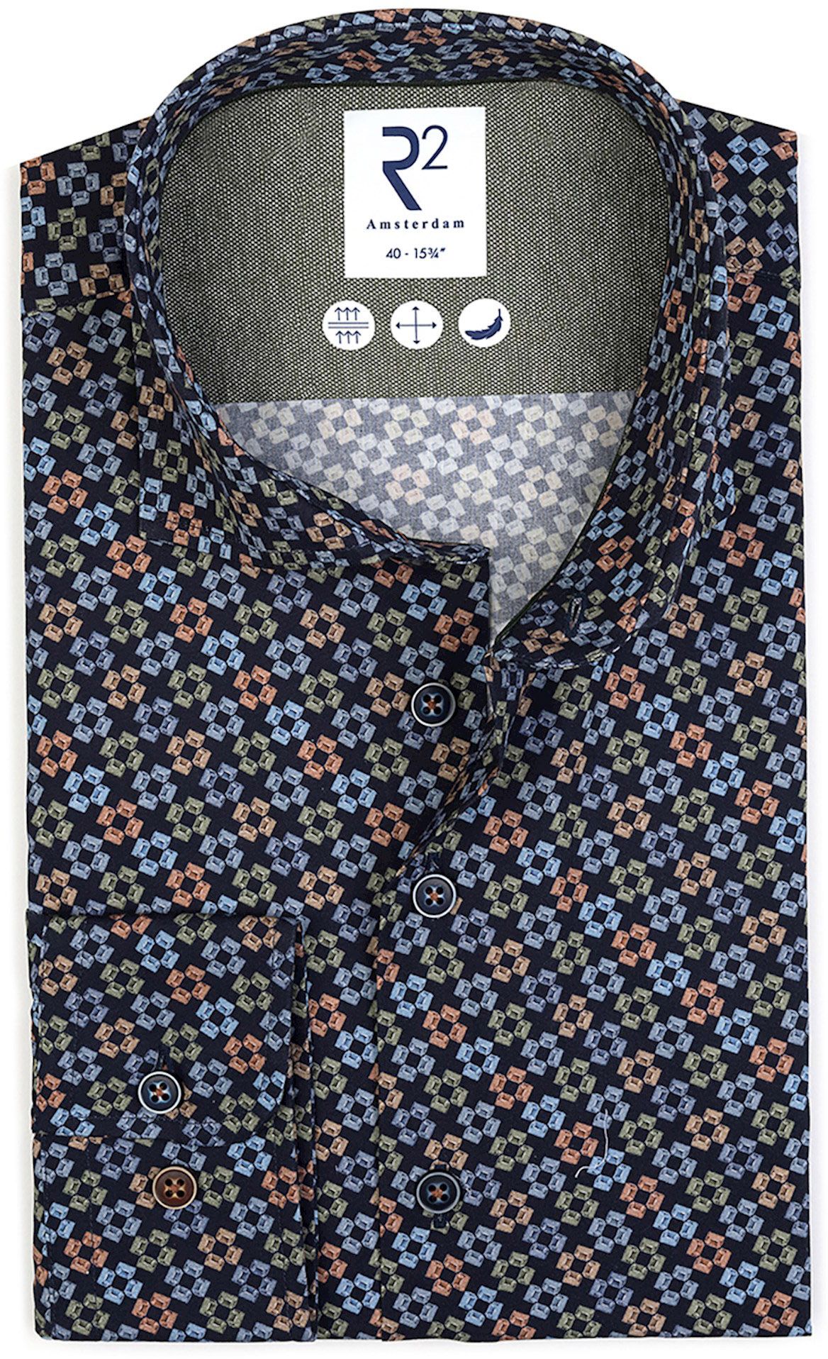 R2 Shirt Printed Sofas Multicolour Navy order online | 126.WSP.042-010 | Suitable Slovenia